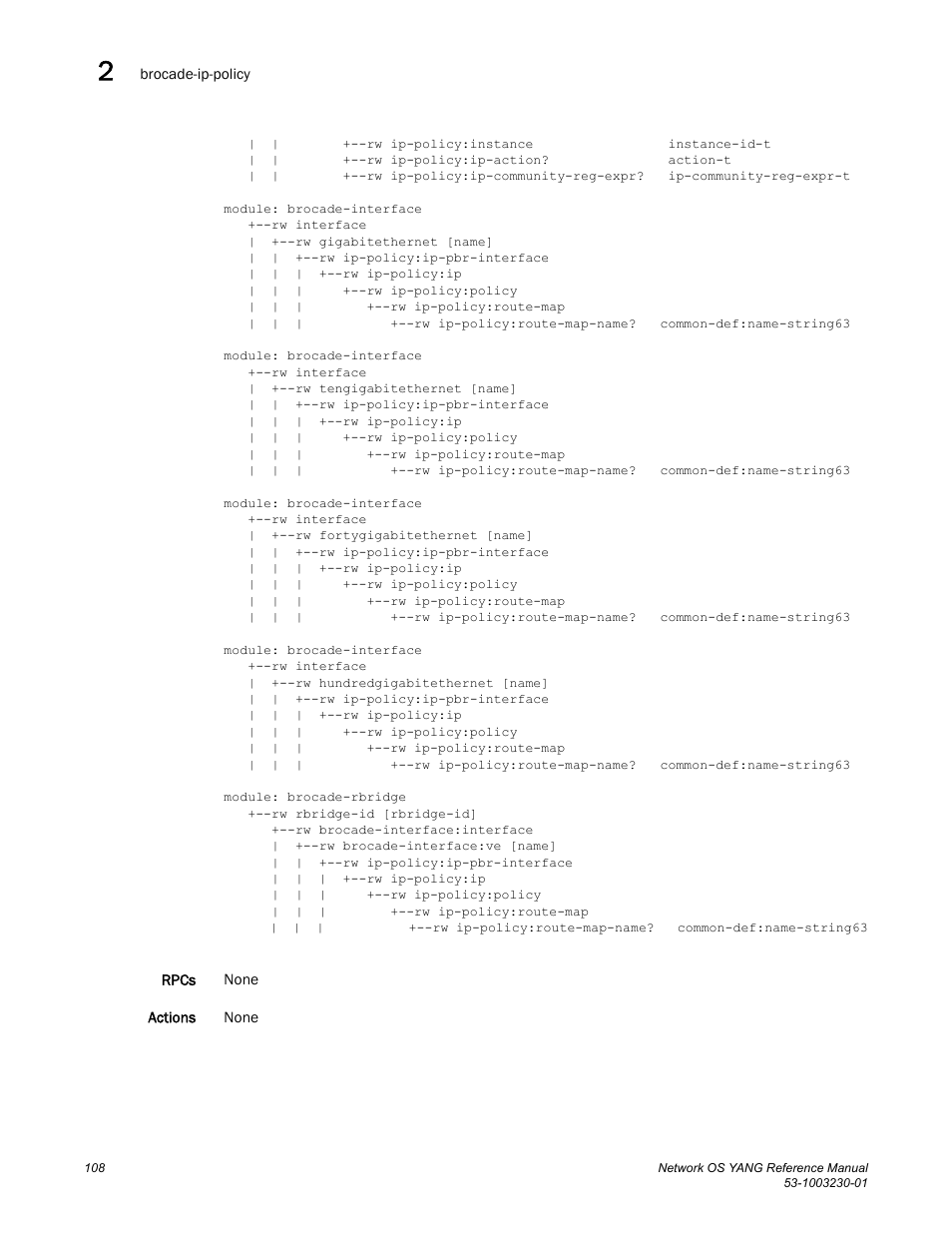 Brocade Network OS YANG Reference Manual v4.1.1 User Manual | Page 120 / 238