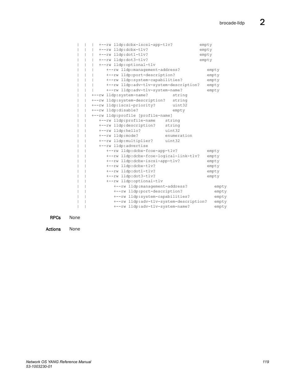 Brocade Network OS YANG Reference Manual v4.1.1 User Manual | Page 131 / 238