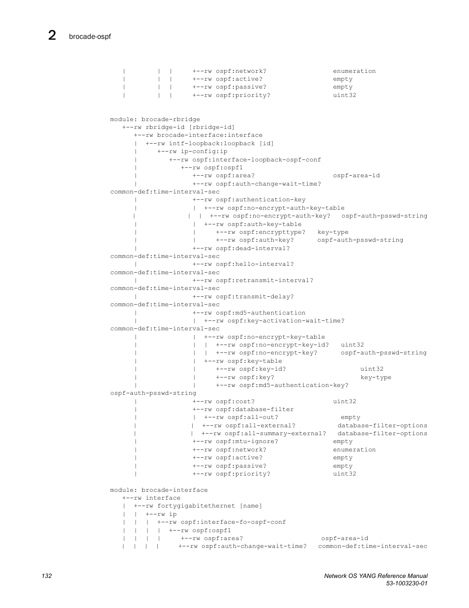 Brocade Network OS YANG Reference Manual v4.1.1 User Manual | Page 144 / 238