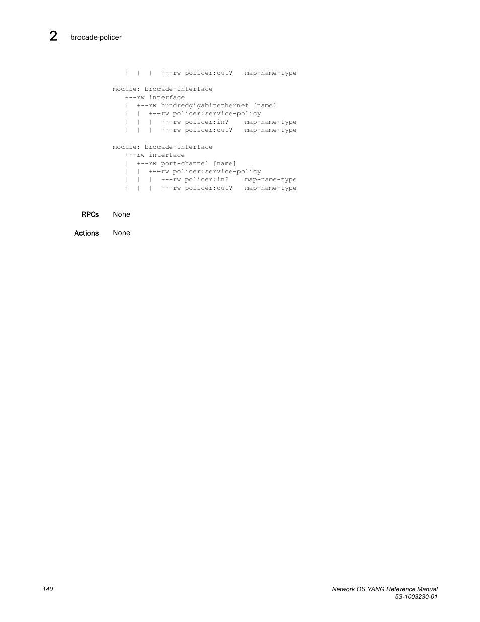 Brocade Network OS YANG Reference Manual v4.1.1 User Manual | Page 152 / 238