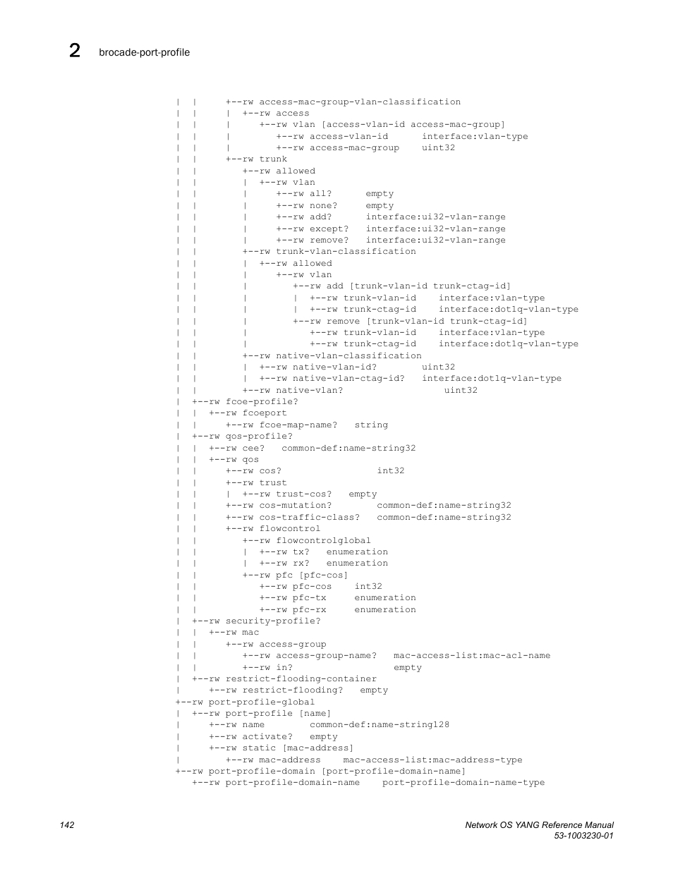 Brocade Network OS YANG Reference Manual v4.1.1 User Manual | Page 154 / 238