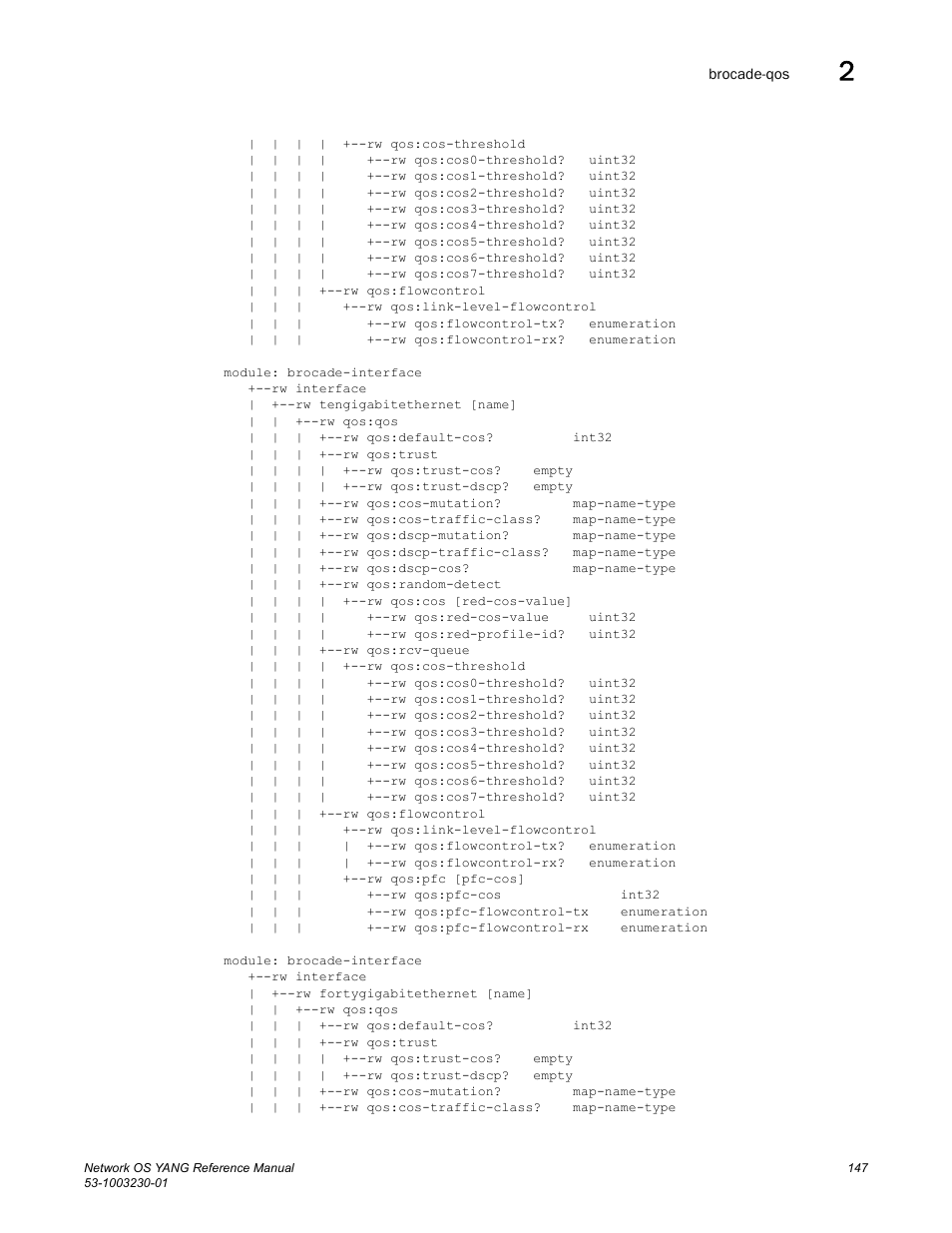 Brocade Network OS YANG Reference Manual v4.1.1 User Manual | Page 159 / 238