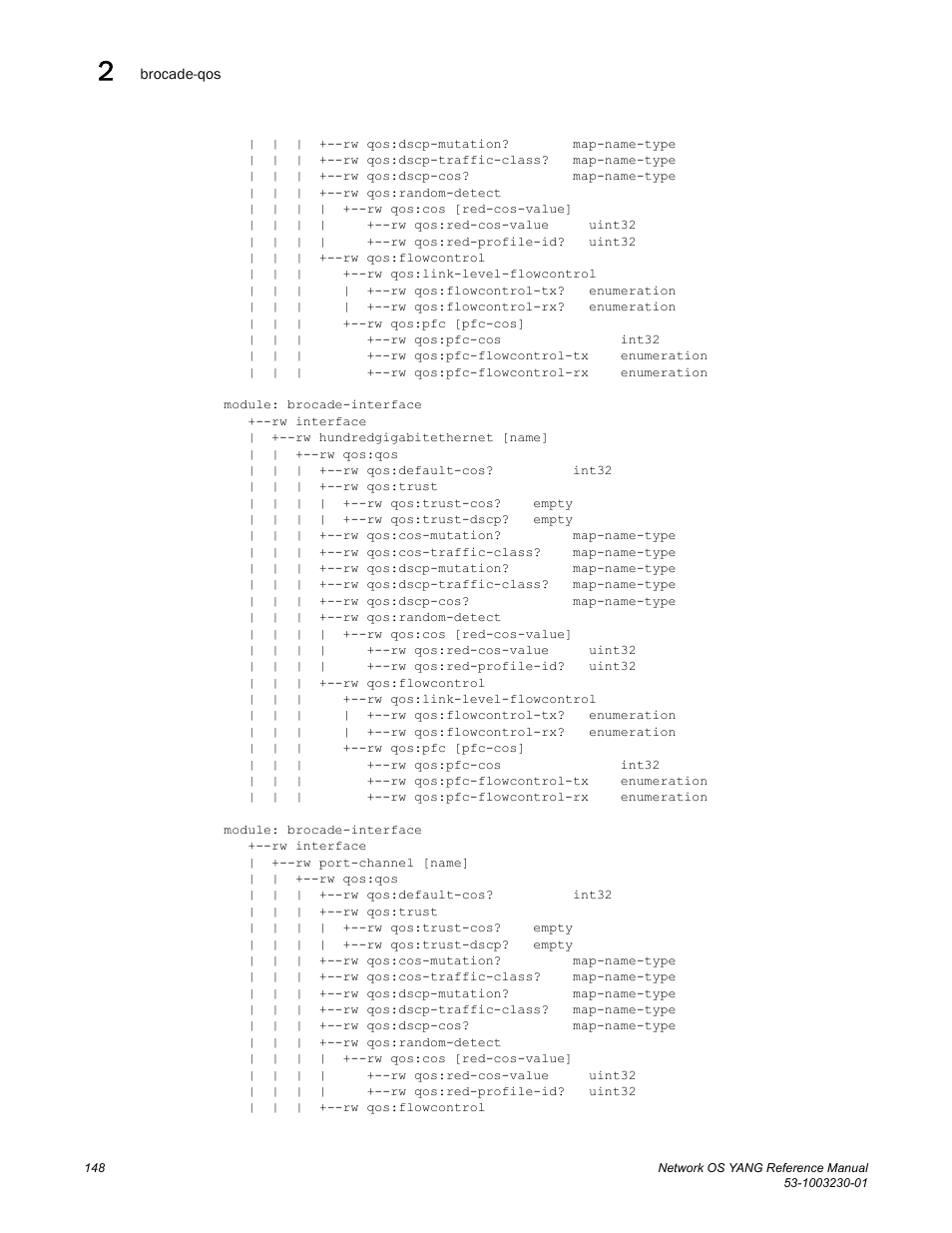 Brocade Network OS YANG Reference Manual v4.1.1 User Manual | Page 160 / 238