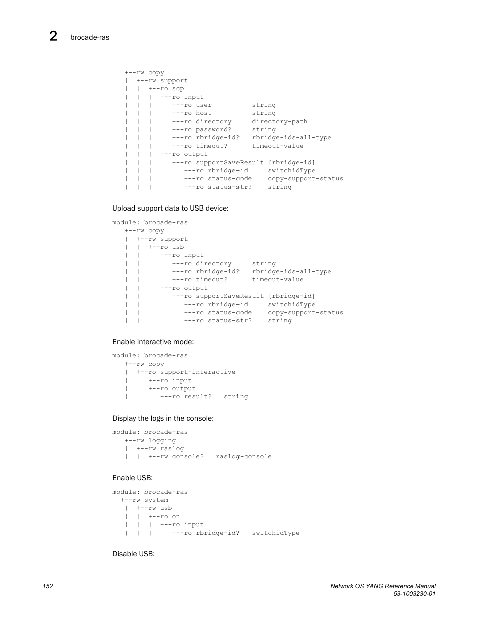 Brocade Network OS YANG Reference Manual v4.1.1 User Manual | Page 164 / 238