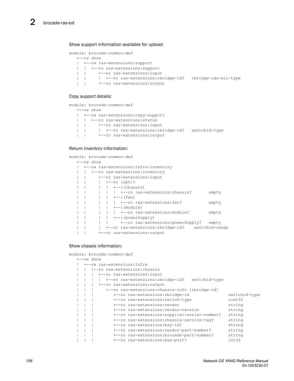 Brocade Network OS YANG Reference Manual v4.1.1 User Manual | Page 168 / 238
