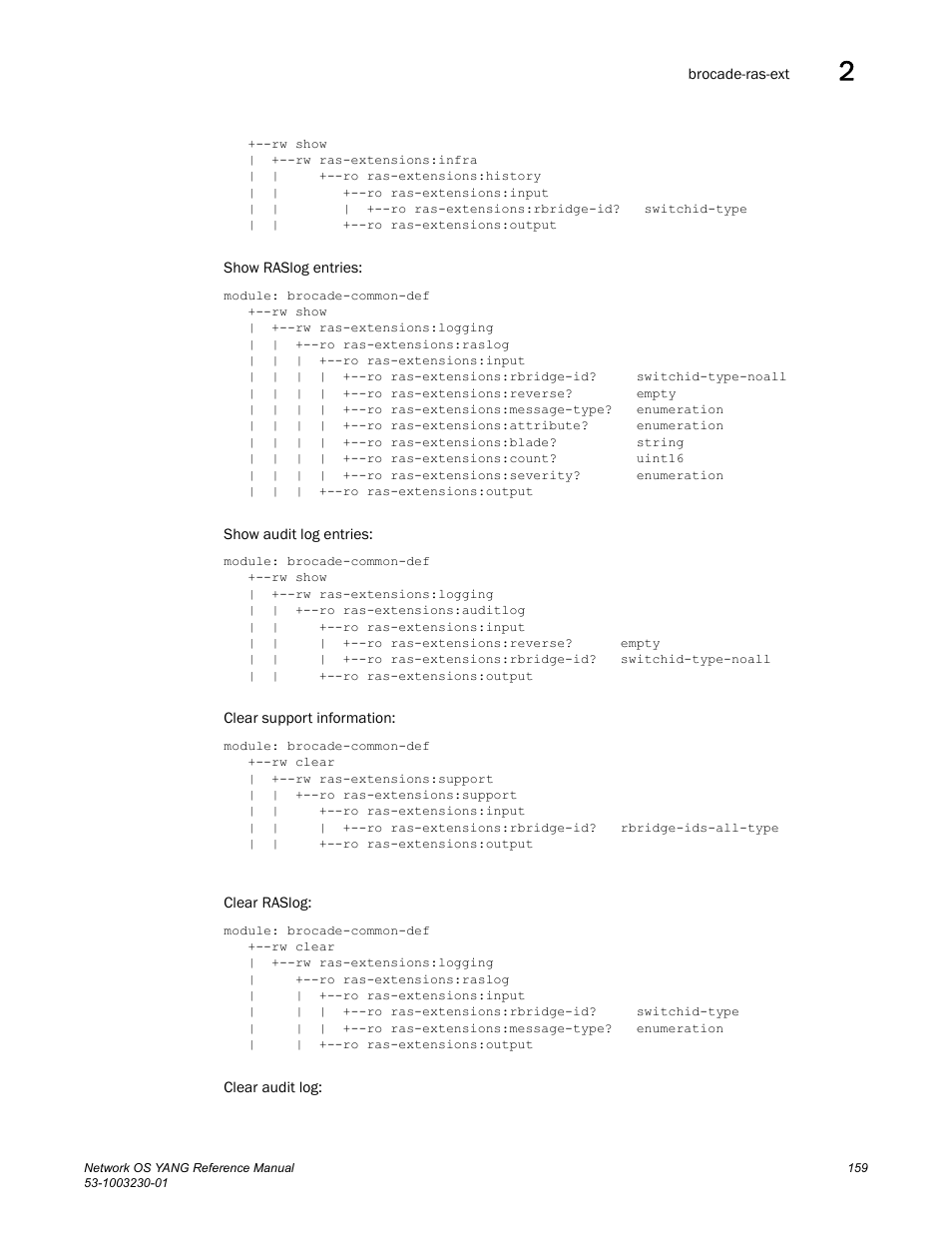 Brocade Network OS YANG Reference Manual v4.1.1 User Manual | Page 171 / 238