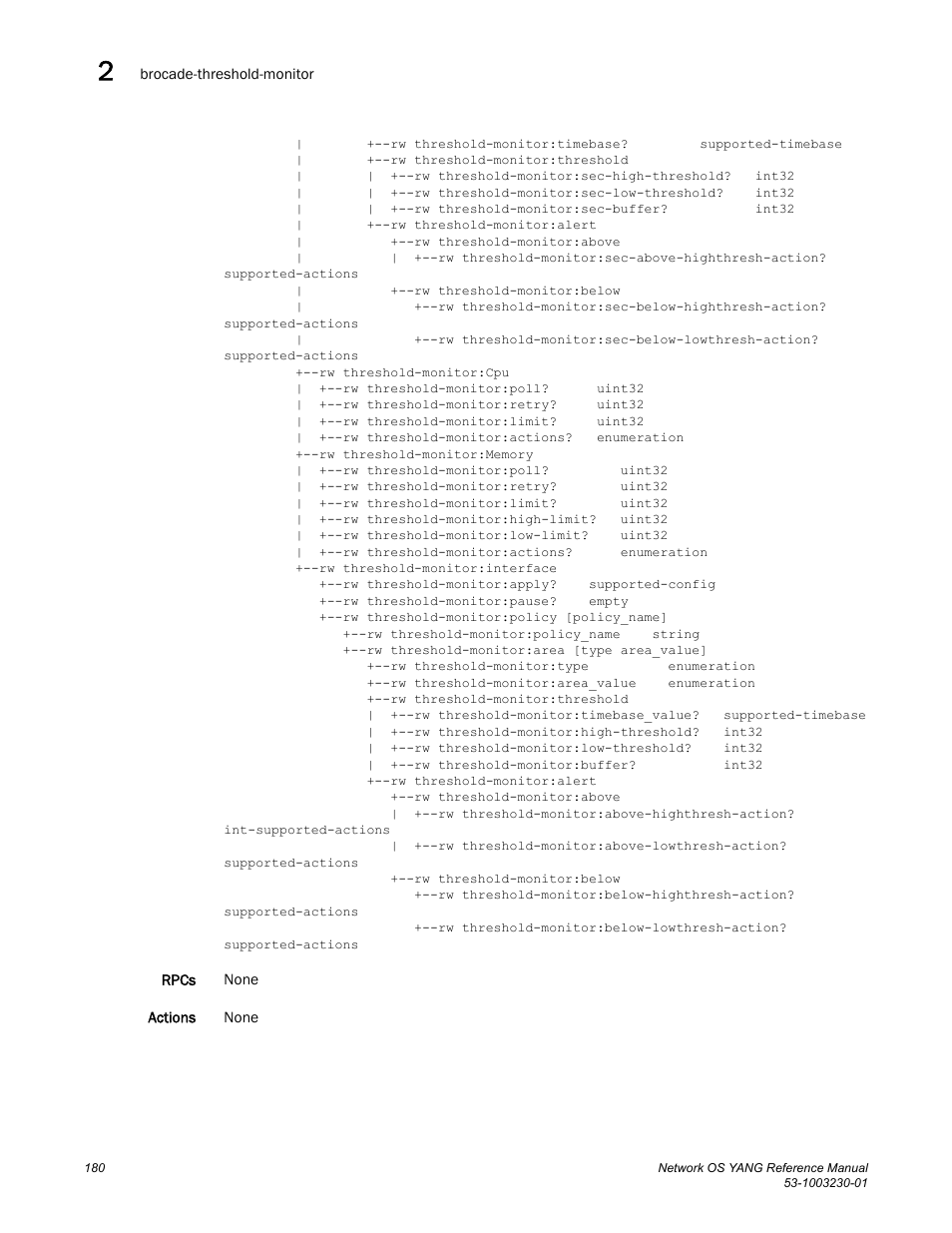 Brocade Network OS YANG Reference Manual v4.1.1 User Manual | Page 192 / 238