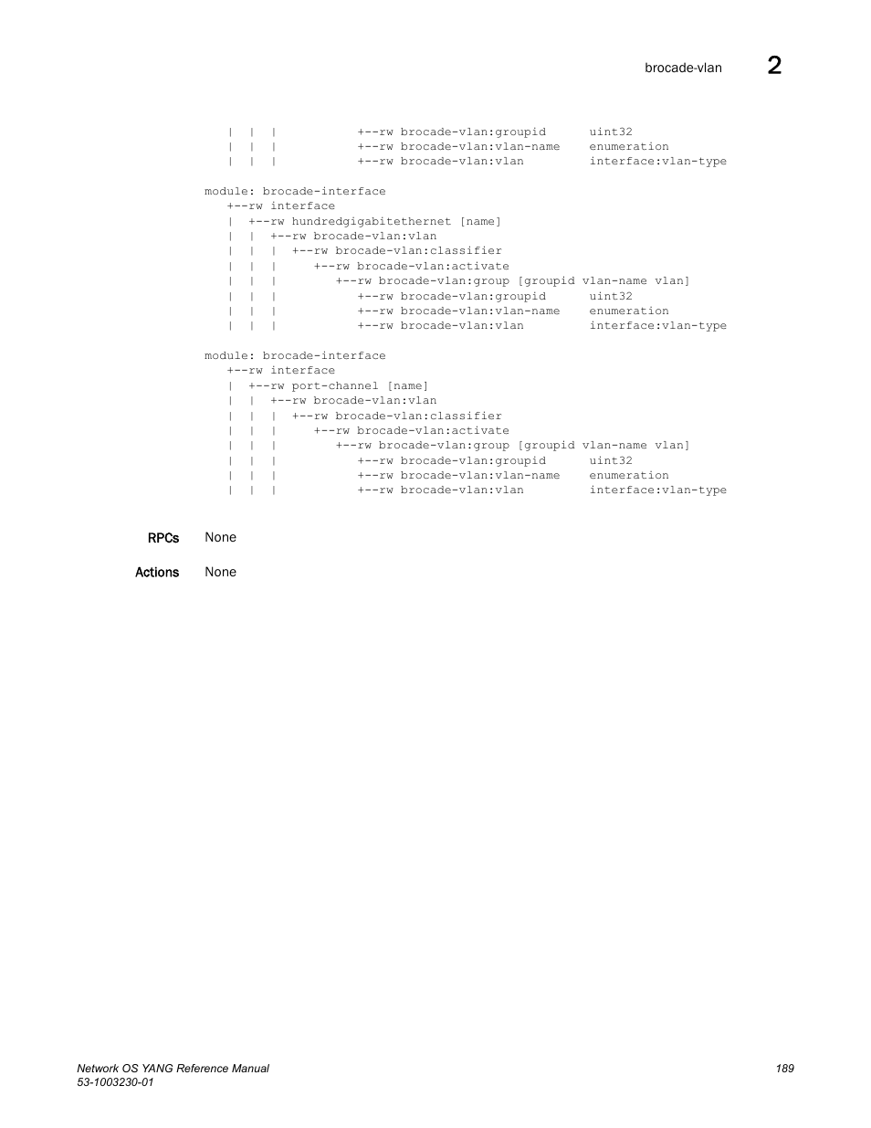 Brocade Network OS YANG Reference Manual v4.1.1 User Manual | Page 201 / 238