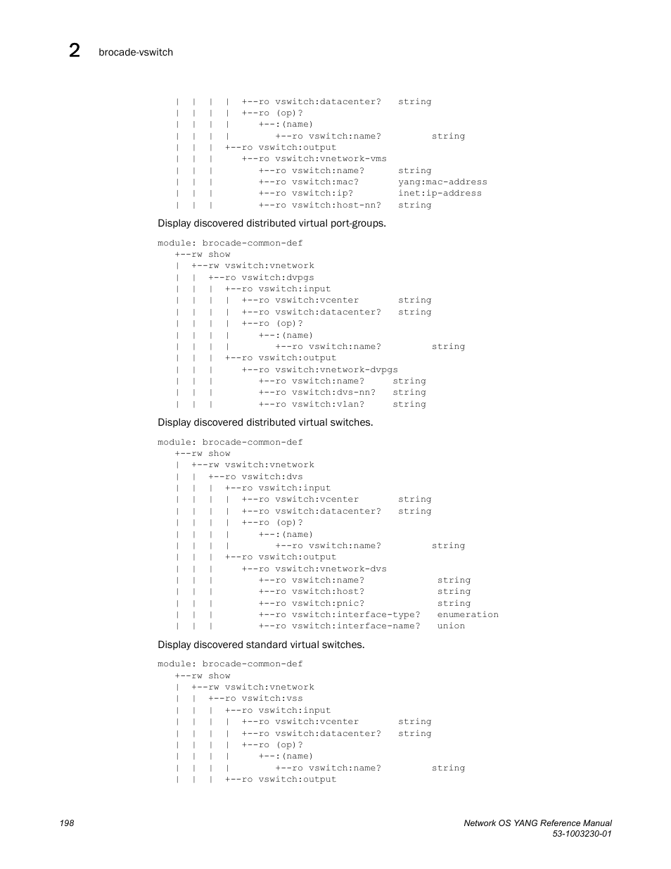 Brocade Network OS YANG Reference Manual v4.1.1 User Manual | Page 210 / 238
