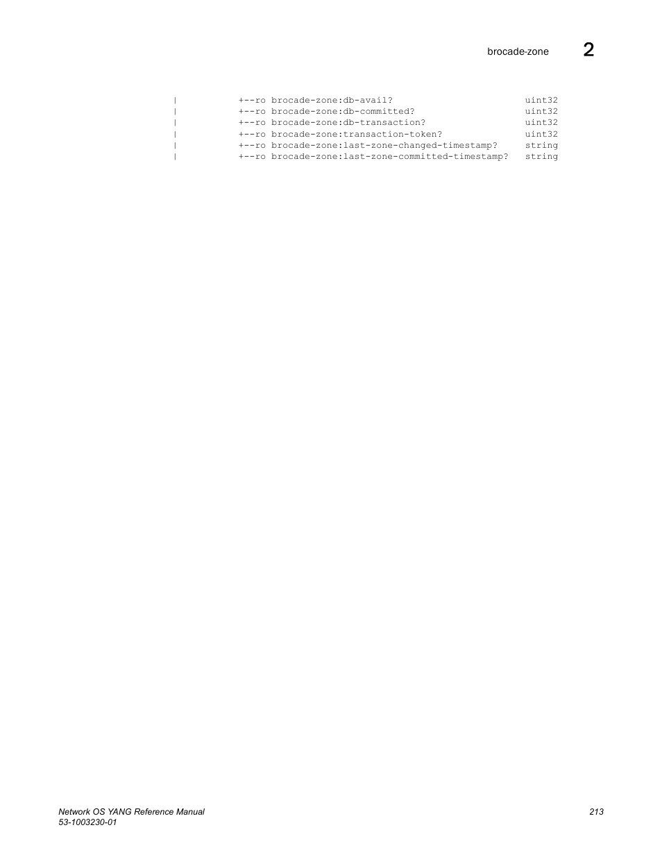 Brocade Network OS YANG Reference Manual v4.1.1 User Manual | Page 225 / 238