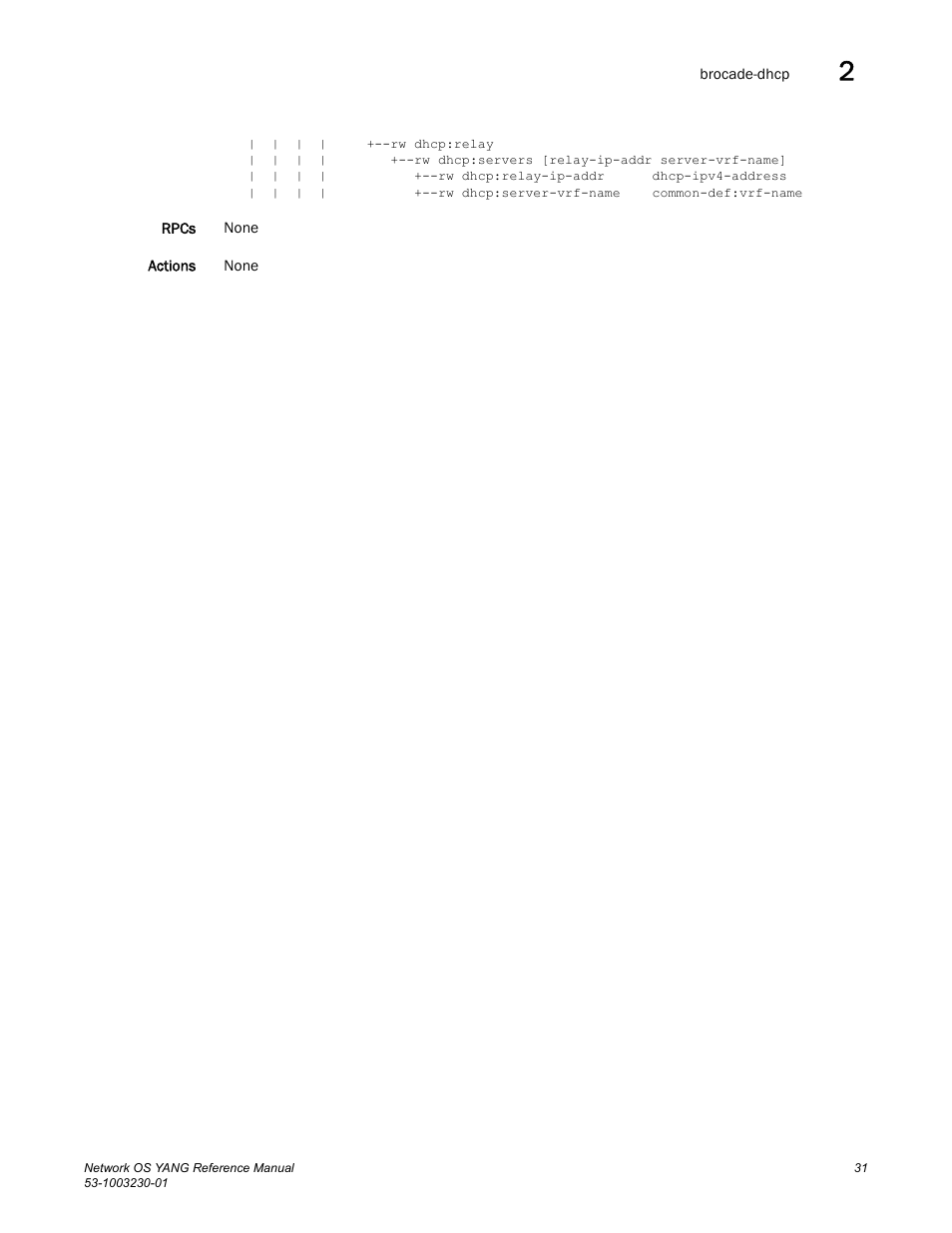 Brocade Network OS YANG Reference Manual v4.1.1 User Manual | Page 43 / 238