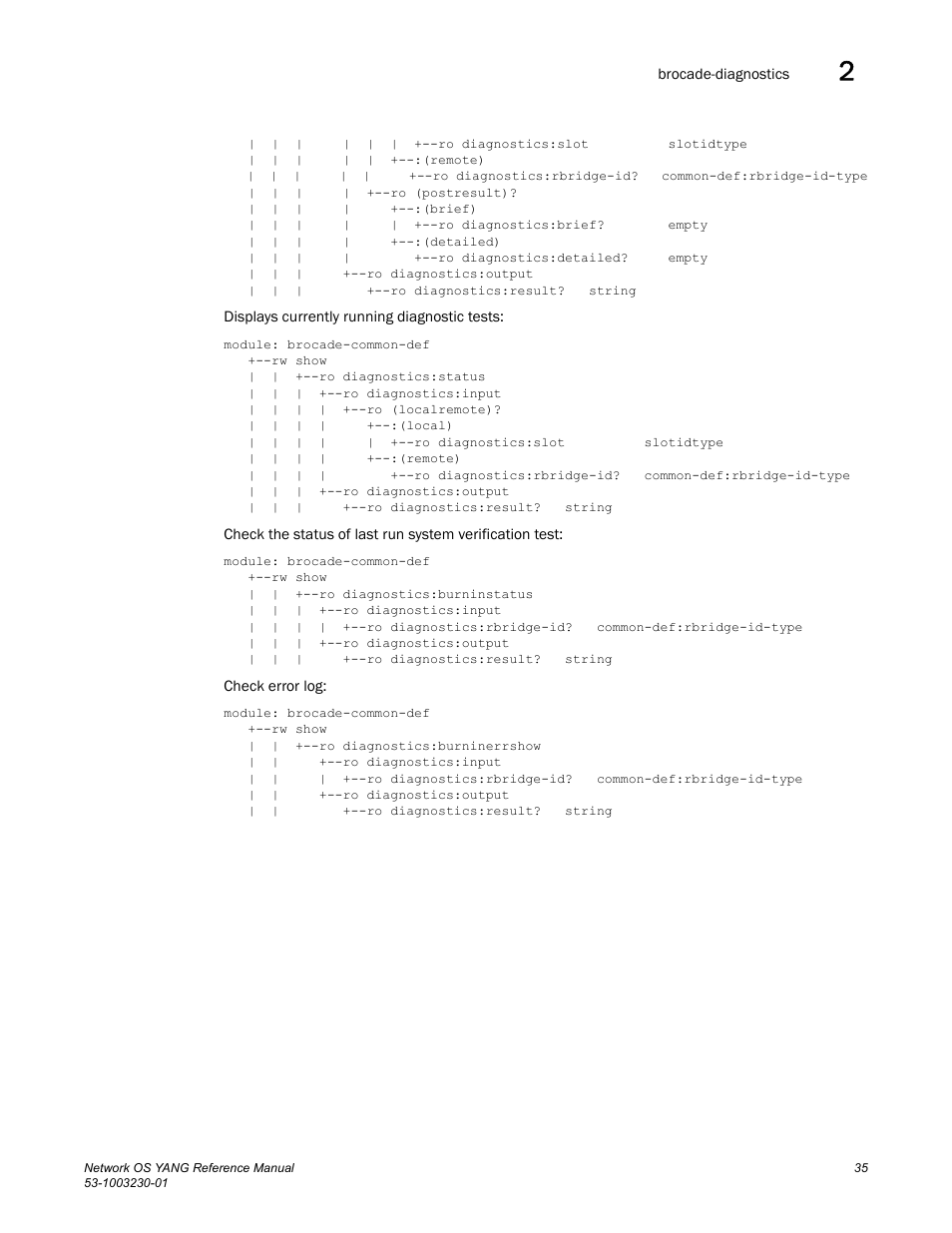 Brocade Network OS YANG Reference Manual v4.1.1 User Manual | Page 47 / 238