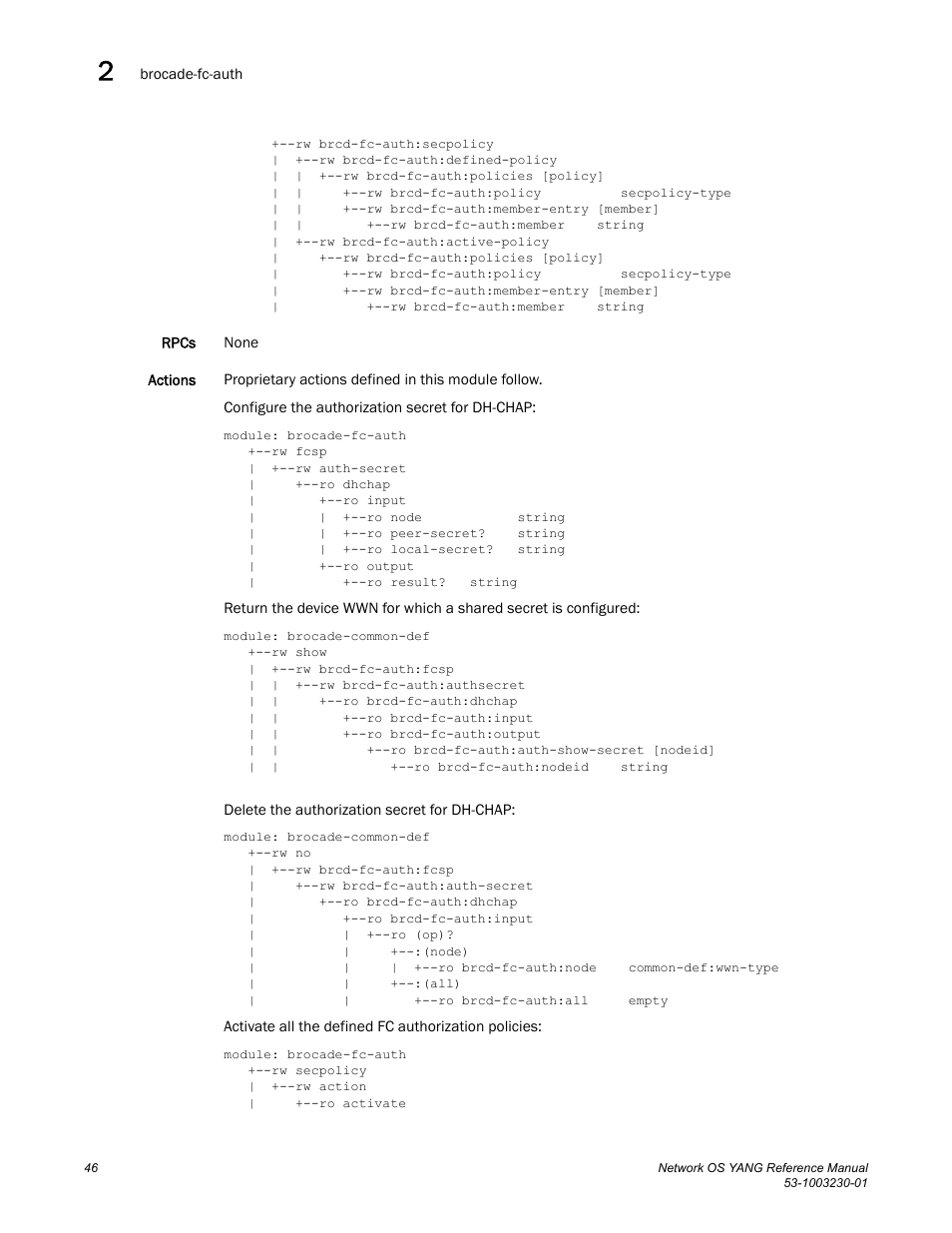 Brocade Network OS YANG Reference Manual v4.1.1 User Manual | Page 58 / 238