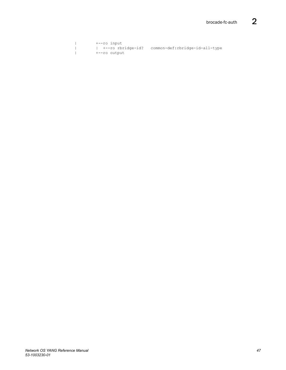 Brocade Network OS YANG Reference Manual v4.1.1 User Manual | Page 59 / 238