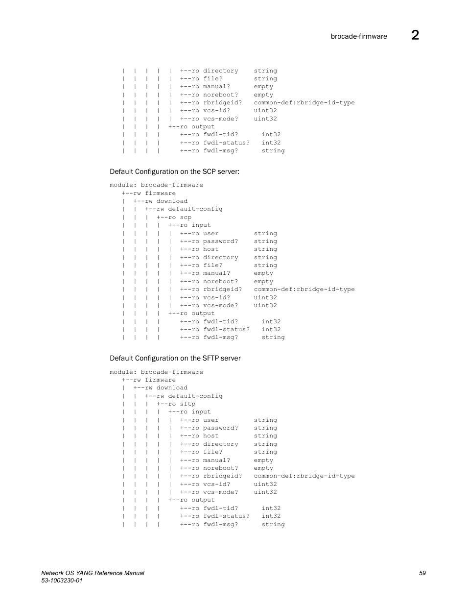 Brocade Network OS YANG Reference Manual v4.1.1 User Manual | Page 71 / 238