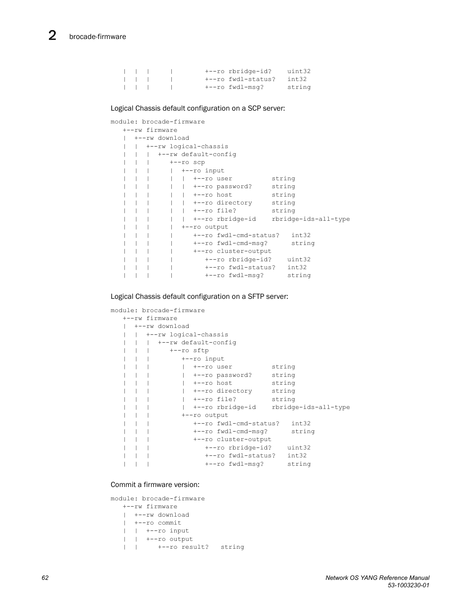 Brocade Network OS YANG Reference Manual v4.1.1 User Manual | Page 74 / 238