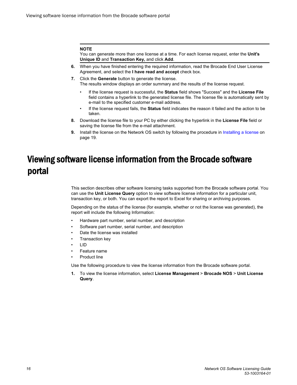 Brocade Network OS Software Licensing Guide v4.1.0 User Manual | Page 18 / 34