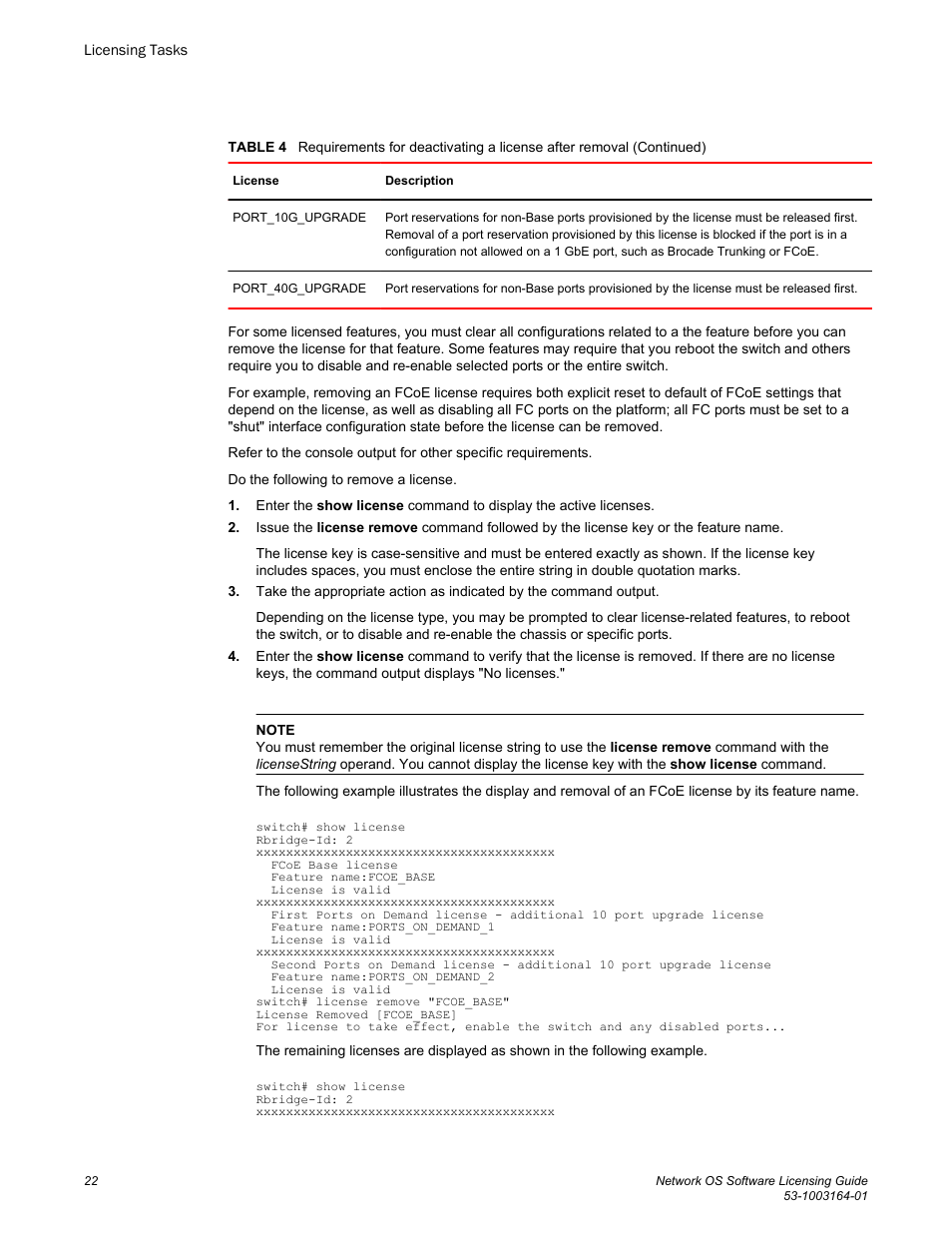 Brocade Network OS Software Licensing Guide v4.1.0 User Manual | Page 24 / 34