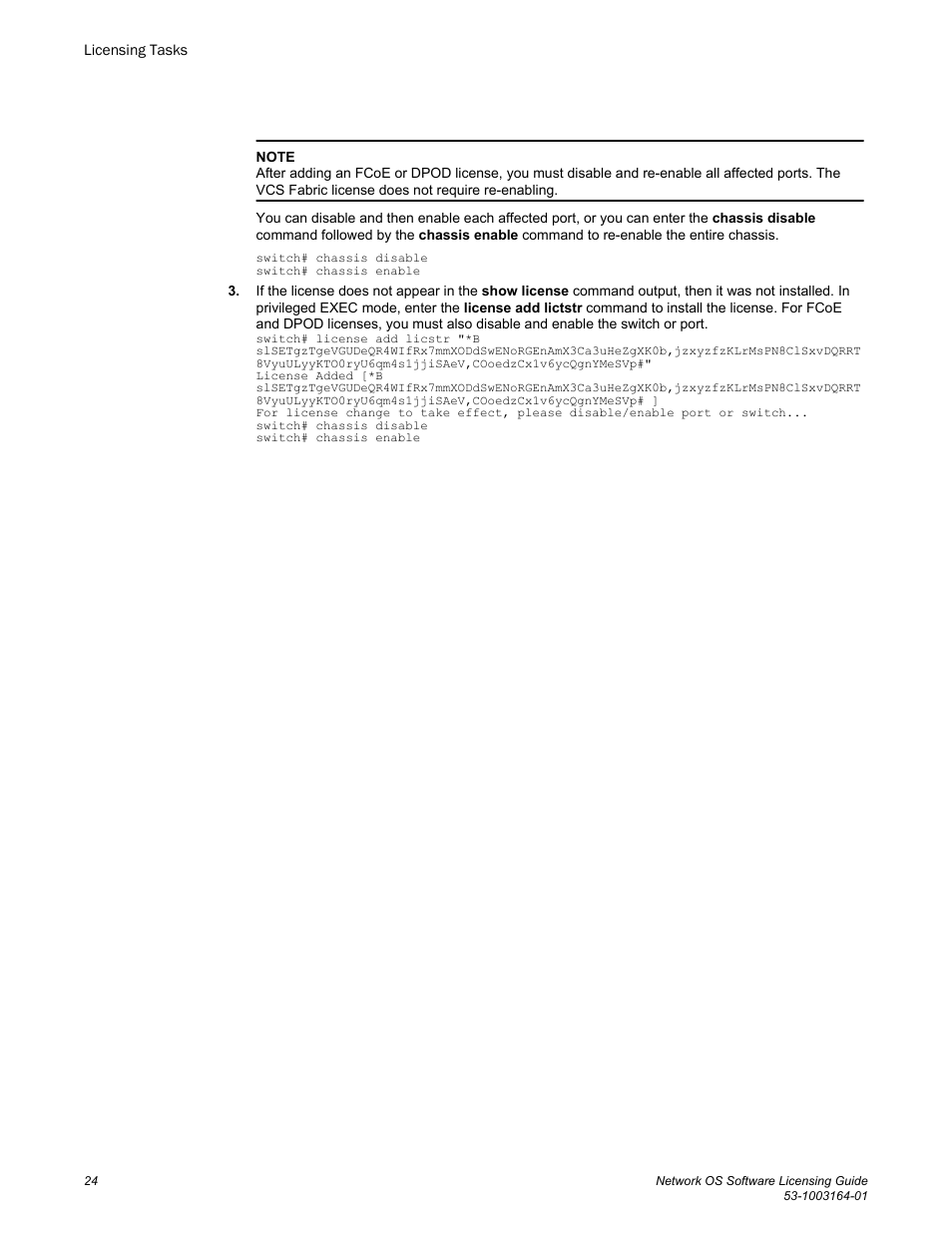 Brocade Network OS Software Licensing Guide v4.1.0 User Manual | Page 26 / 34