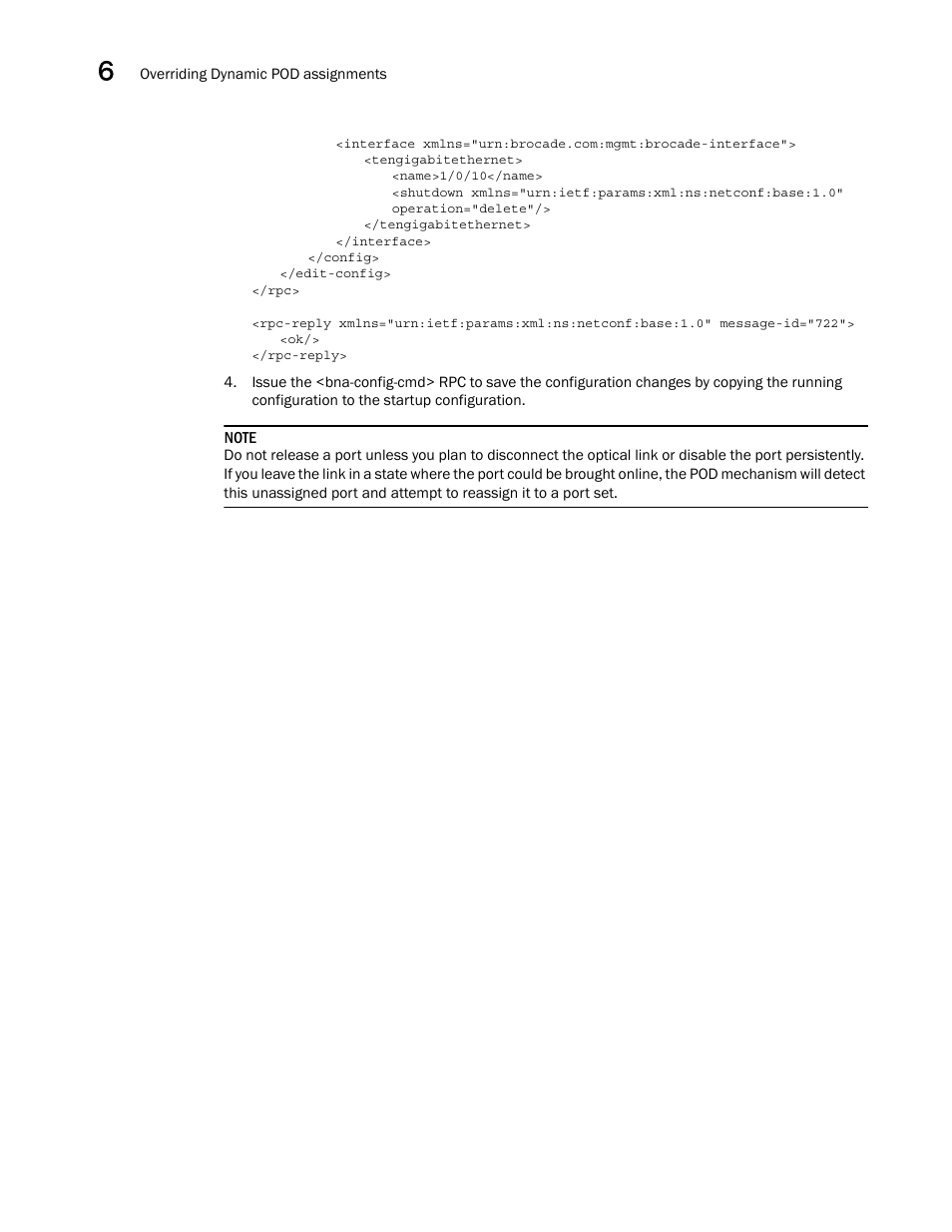 Brocade Network OS NETCONF Operations Guide v4.1.1 User Manual | Page 104 / 622
