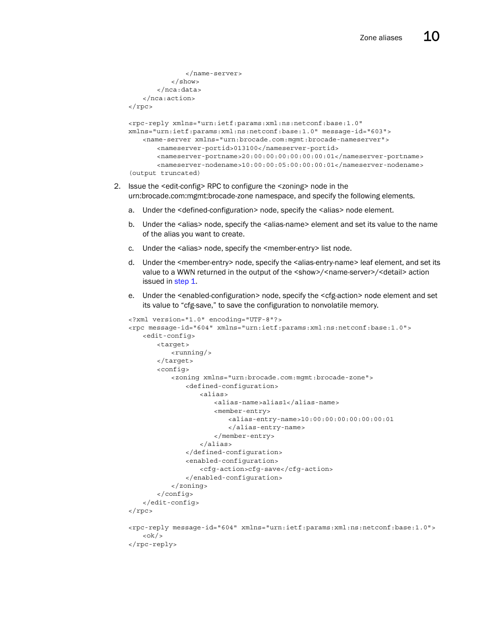 Brocade Network OS NETCONF Operations Guide v4.1.1 User Manual | Page 137 / 622