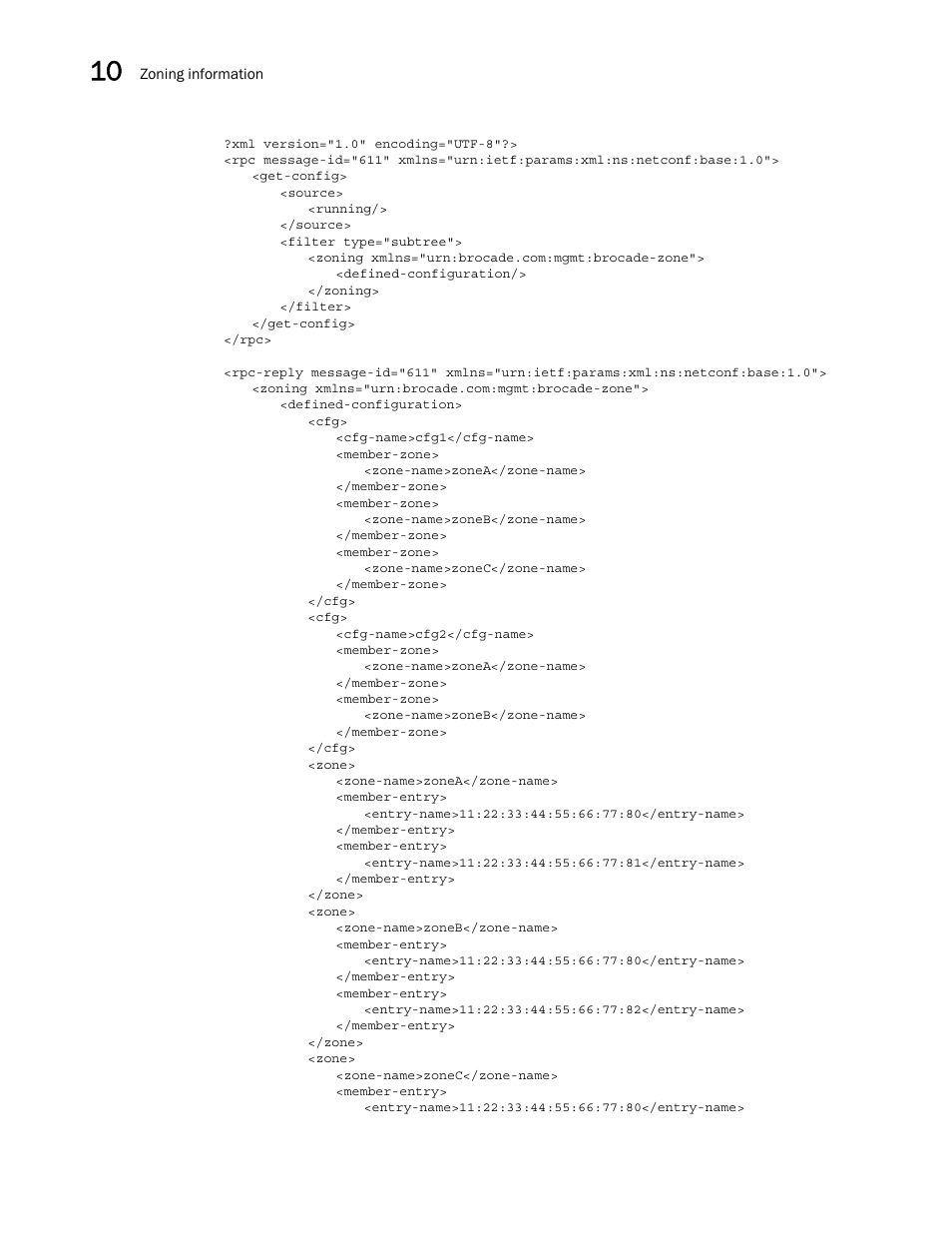 Brocade Network OS NETCONF Operations Guide v4.1.1 User Manual | Page 144 / 622
