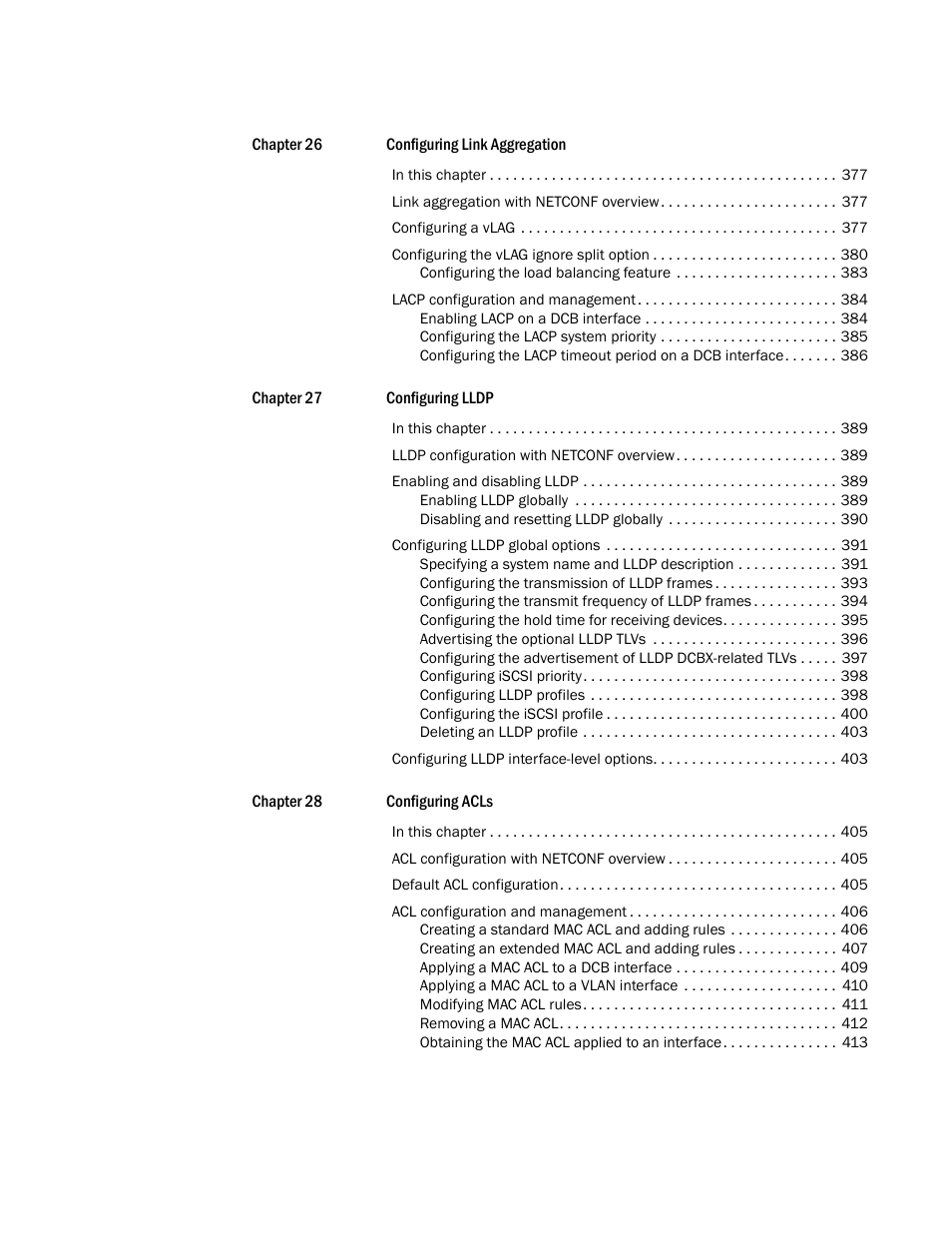 Brocade Network OS NETCONF Operations Guide v4.1.1 User Manual | Page 16 / 622