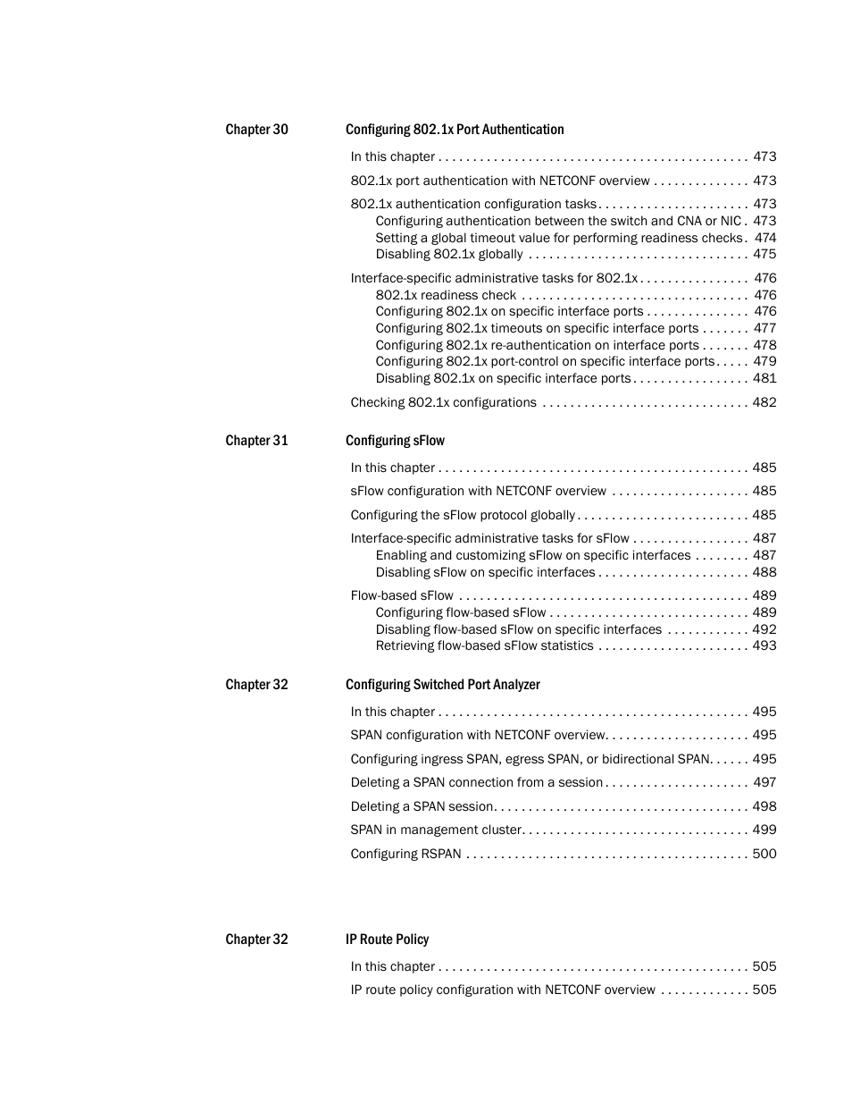 Brocade Network OS NETCONF Operations Guide v4.1.1 User Manual | Page 18 / 622