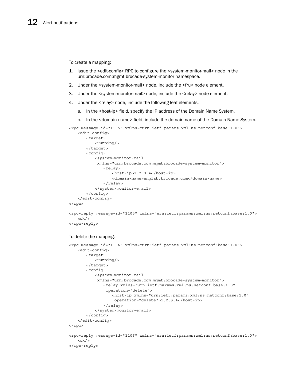 Brocade Network OS NETCONF Operations Guide v4.1.1 User Manual | Page 182 / 622