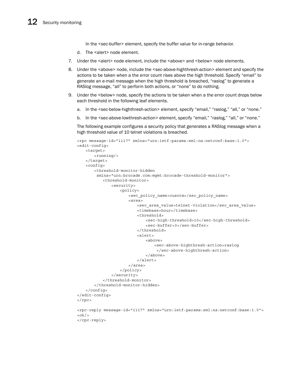 Brocade Network OS NETCONF Operations Guide v4.1.1 User Manual | Page 188 / 622