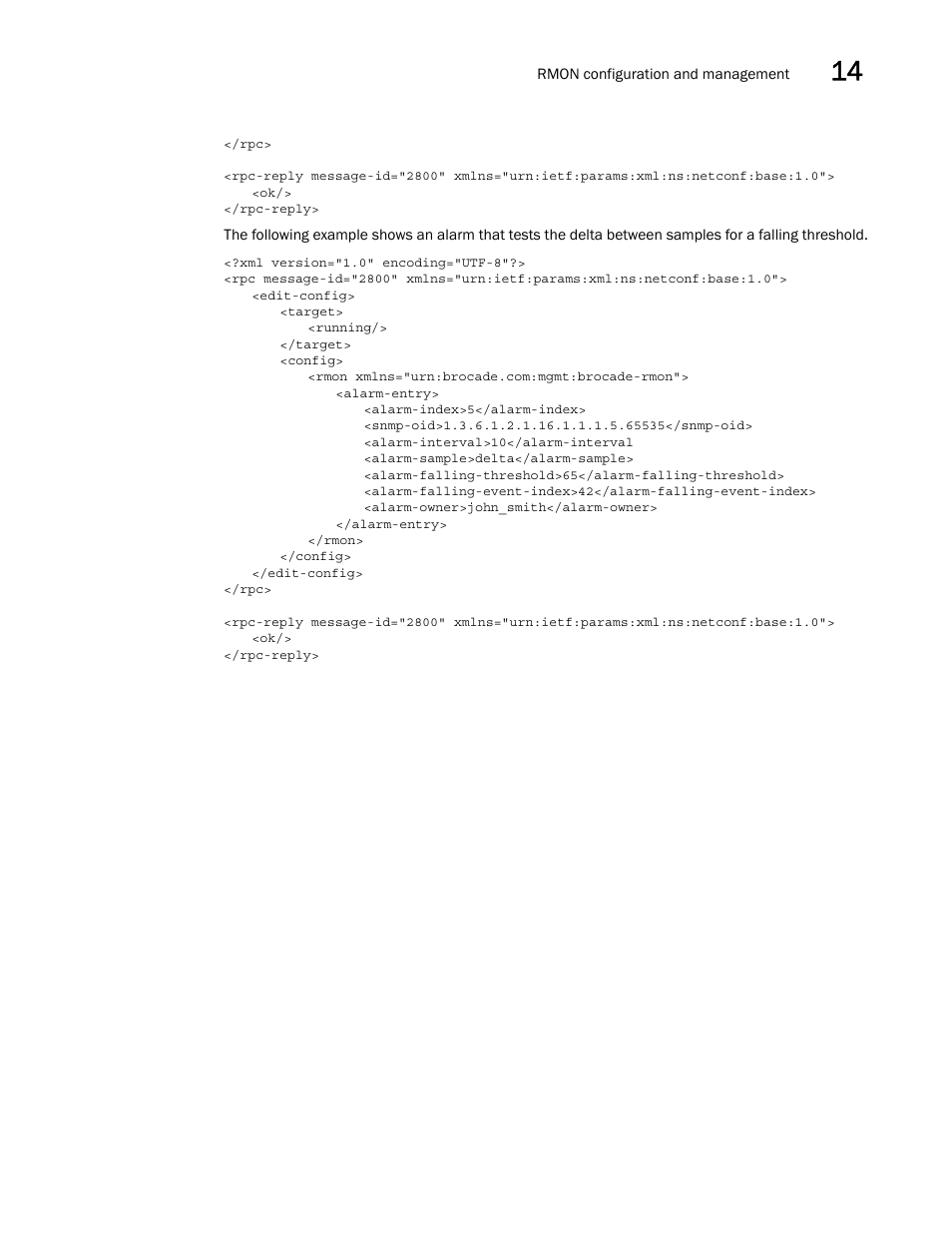 Brocade Network OS NETCONF Operations Guide v4.1.1 User Manual | Page 201 / 622