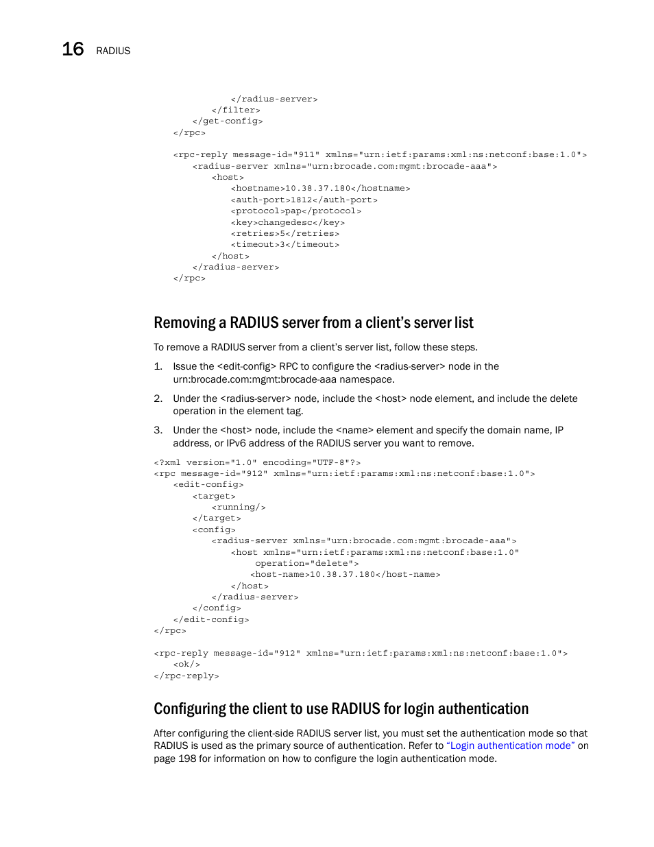 Brocade Network OS NETCONF Operations Guide v4.1.1 User Manual | Page 238 / 622