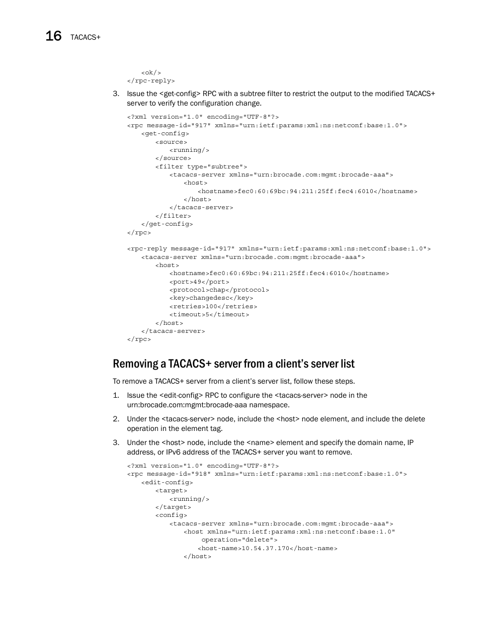 Brocade Network OS NETCONF Operations Guide v4.1.1 User Manual | Page 242 / 622