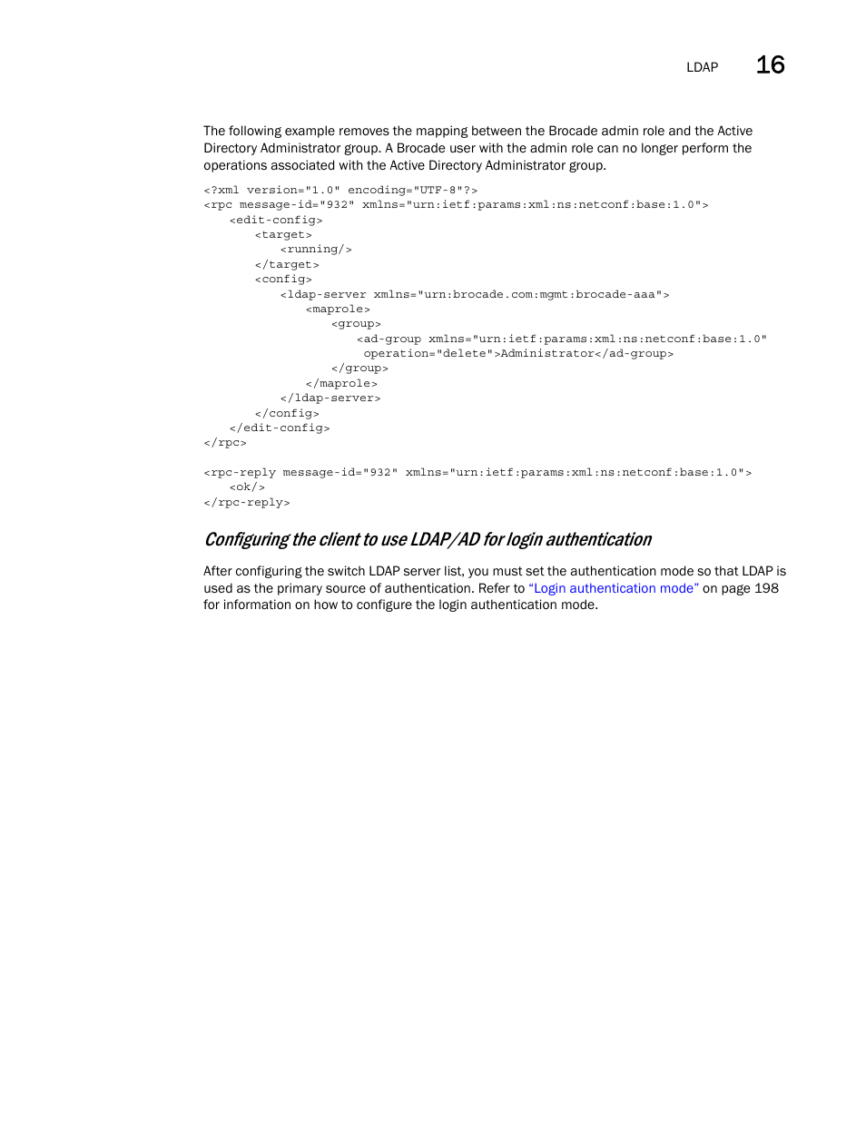 Brocade Network OS NETCONF Operations Guide v4.1.1 User Manual | Page 253 / 622