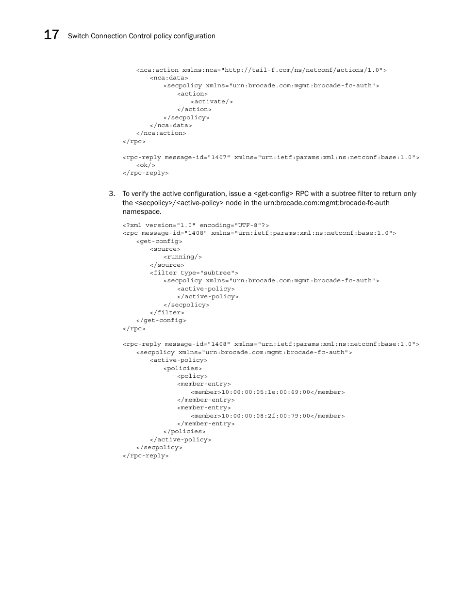 Brocade Network OS NETCONF Operations Guide v4.1.1 User Manual | Page 262 / 622