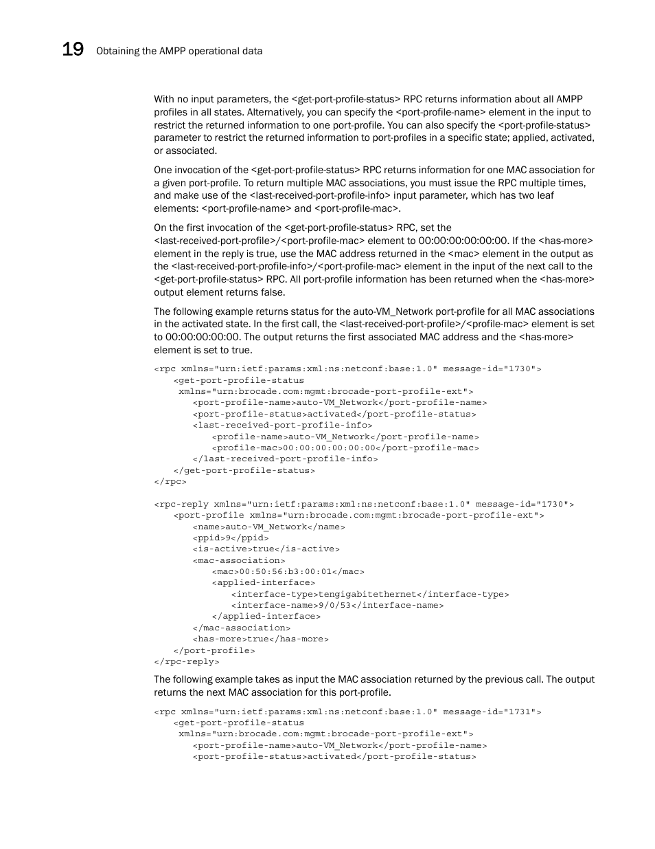 Brocade Network OS NETCONF Operations Guide v4.1.1 User Manual | Page 294 / 622