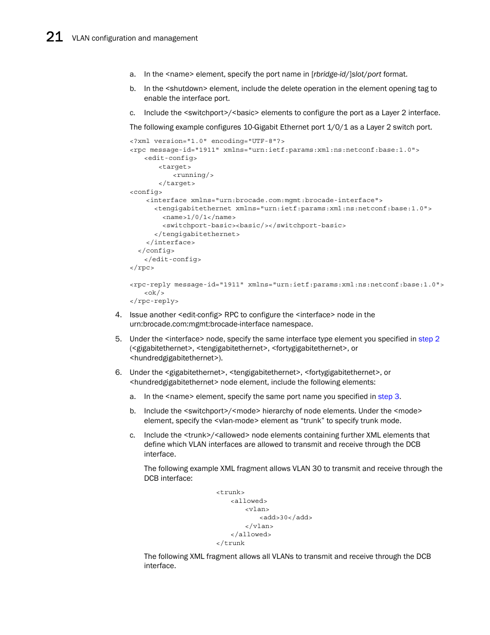 Brocade Network OS NETCONF Operations Guide v4.1.1 User Manual | Page 318 / 622