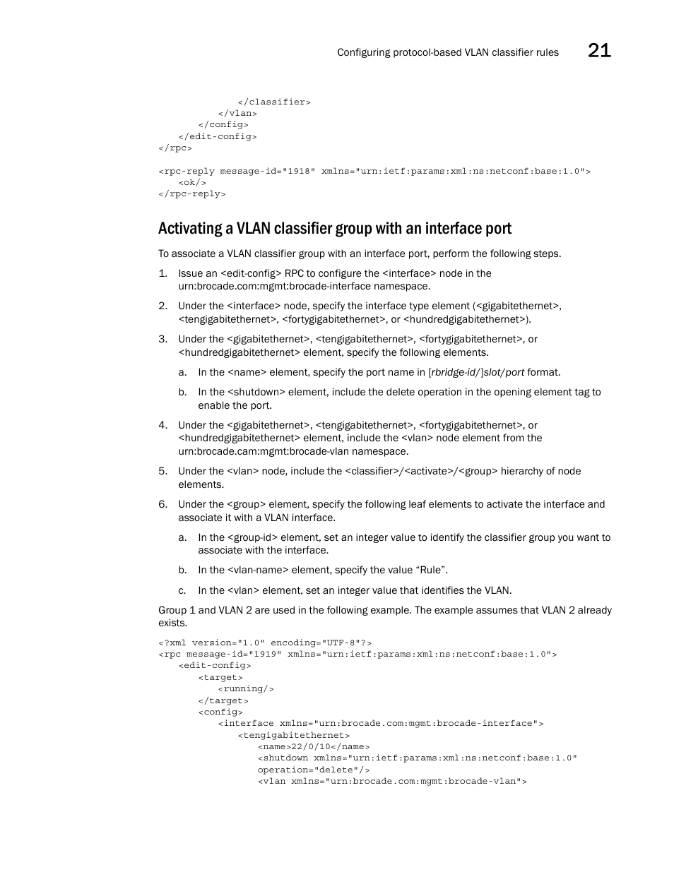 Brocade Network OS NETCONF Operations Guide v4.1.1 User Manual | Page 325 / 622