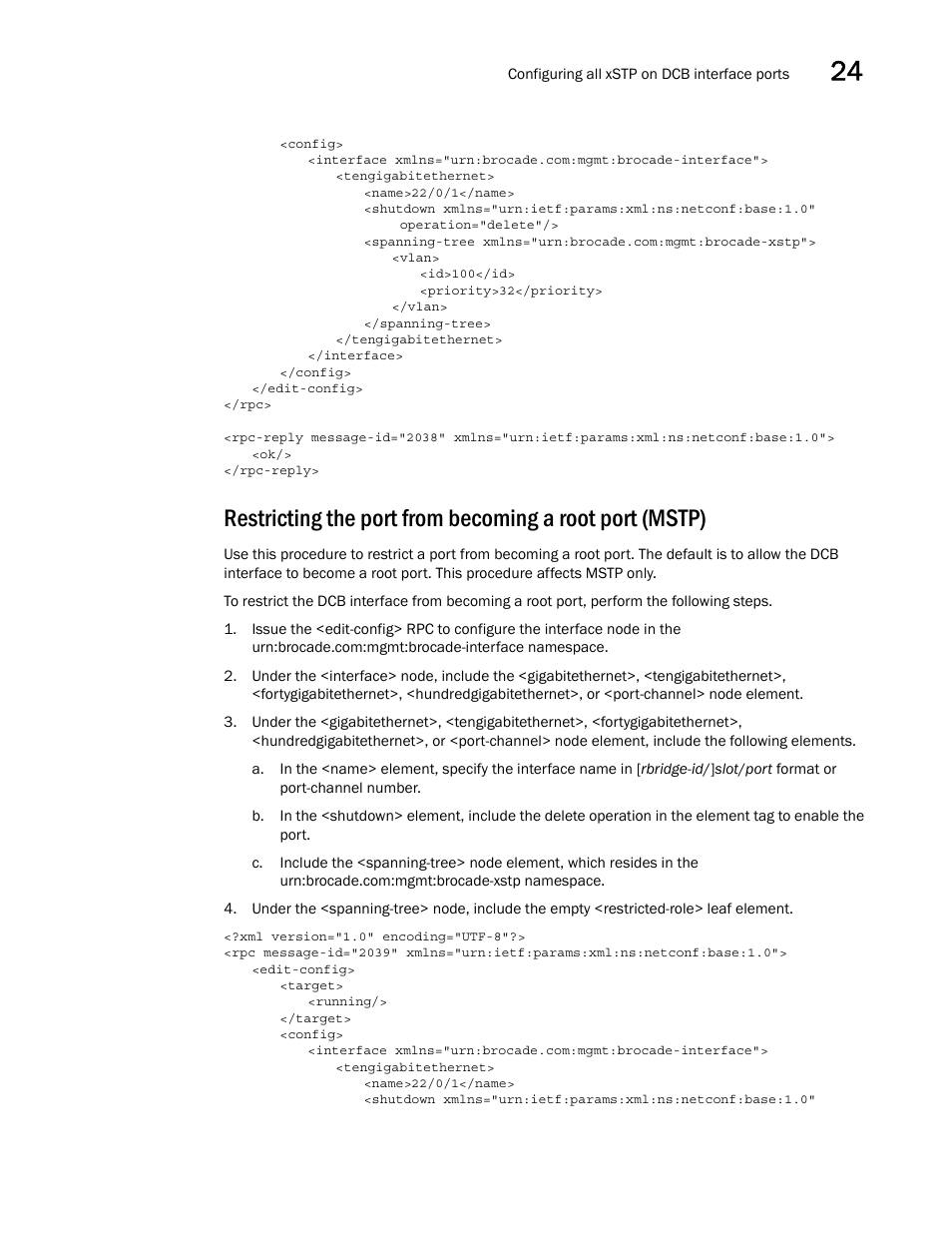 Brocade Network OS NETCONF Operations Guide v4.1.1 User Manual | Page 401 / 622