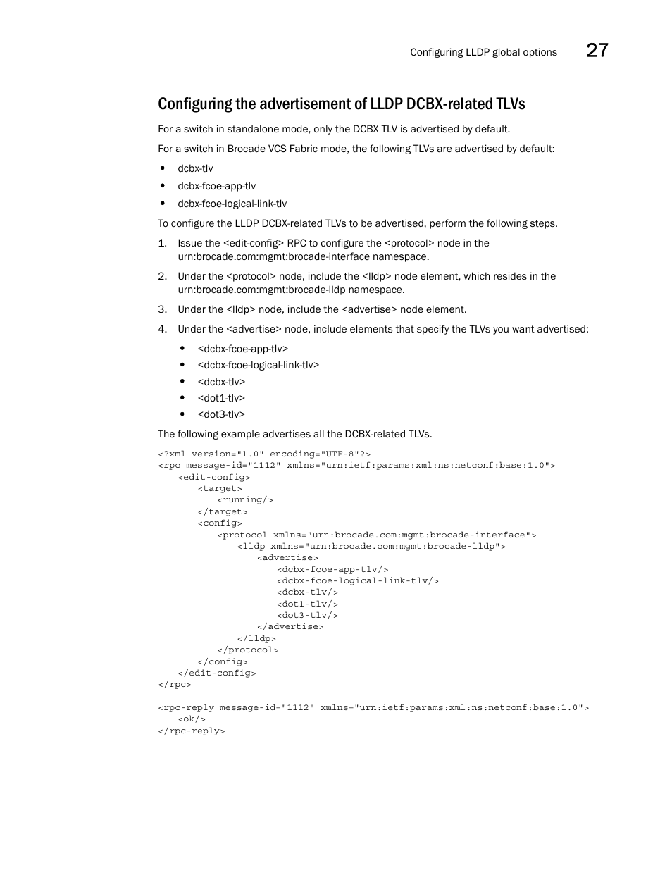 Brocade Network OS NETCONF Operations Guide v4.1.1 User Manual | Page 429 / 622
