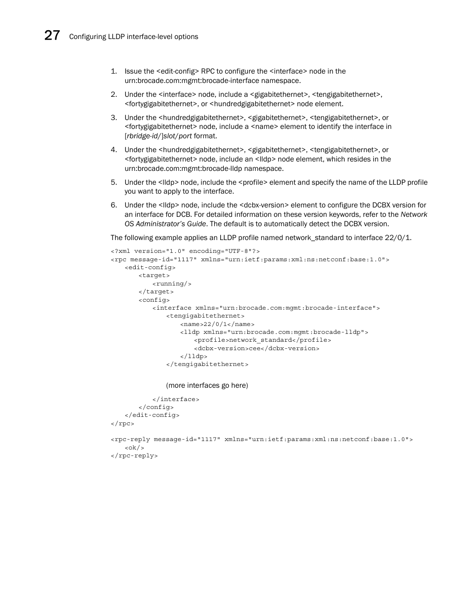 Brocade Network OS NETCONF Operations Guide v4.1.1 User Manual | Page 436 / 622