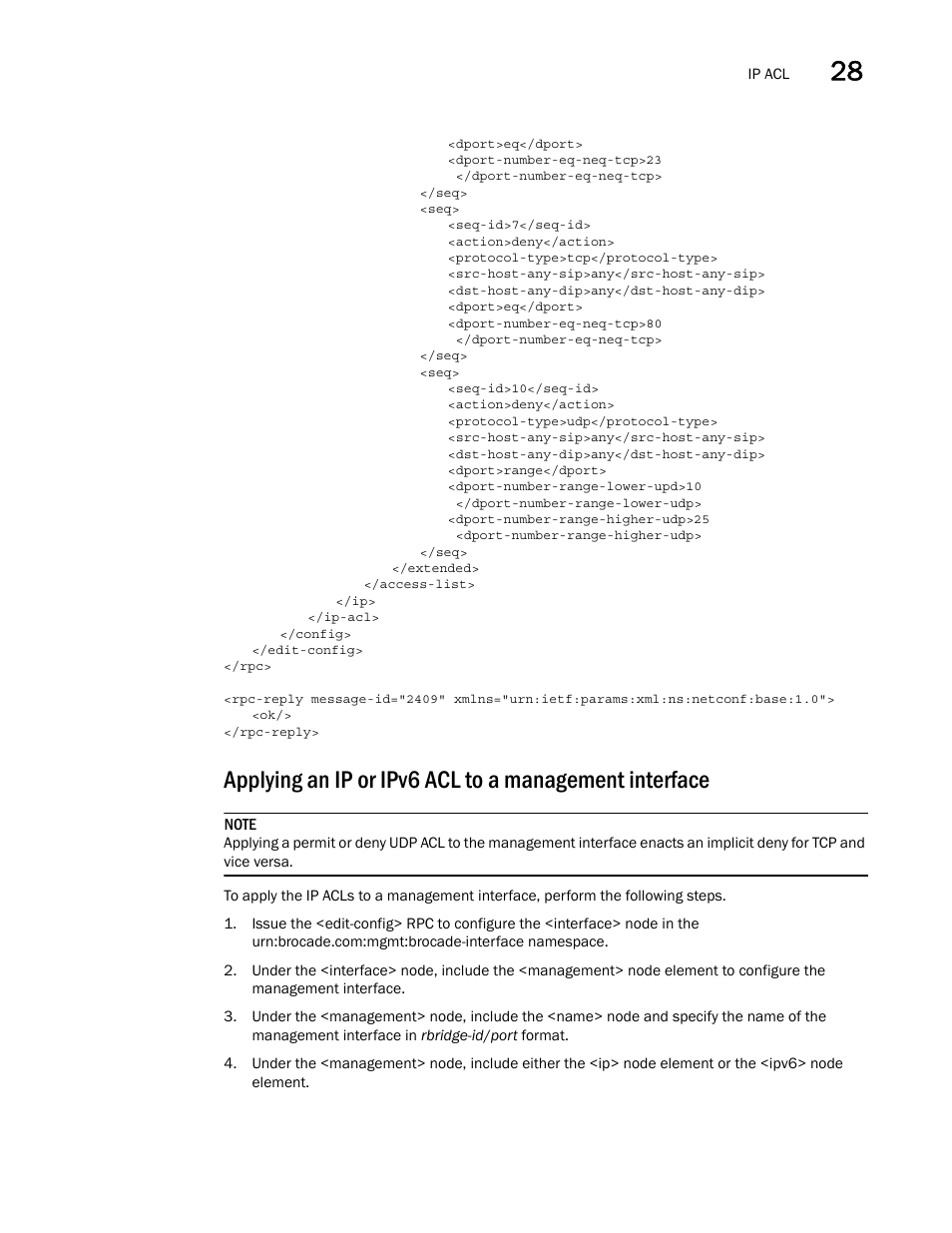 Brocade Network OS NETCONF Operations Guide v4.1.1 User Manual | Page 449 / 622