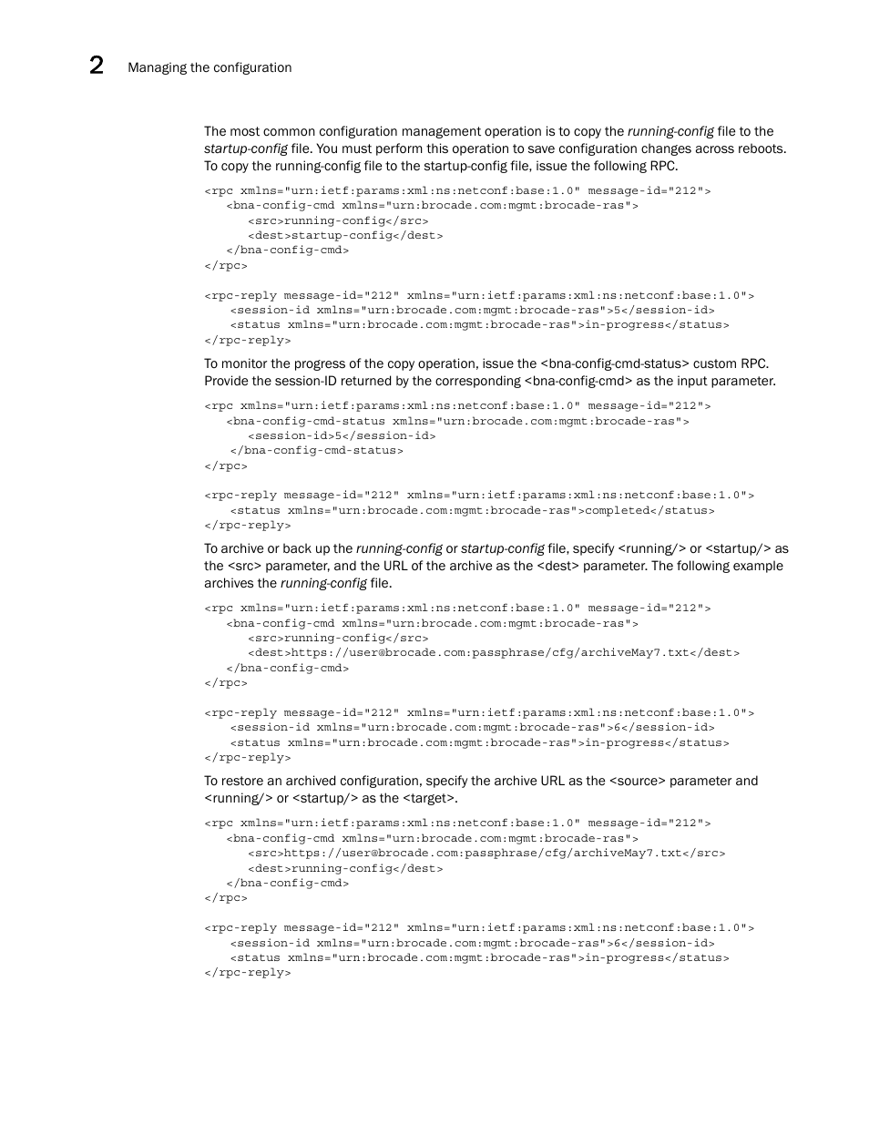 Brocade Network OS NETCONF Operations Guide v4.1.1 User Manual | Page 52 / 622