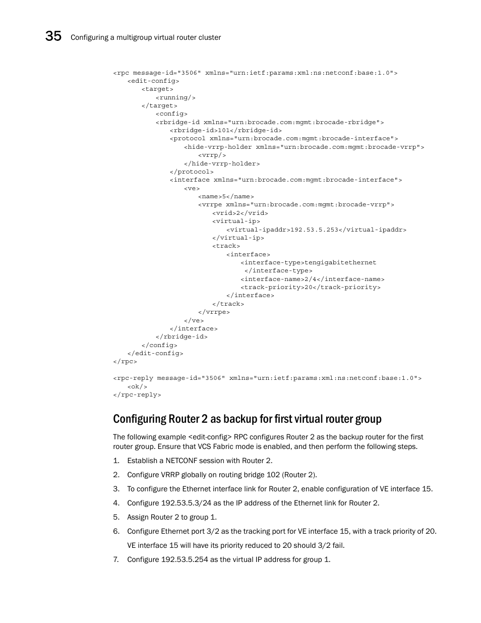 Brocade Network OS NETCONF Operations Guide v4.1.1 User Manual | Page 580 / 622