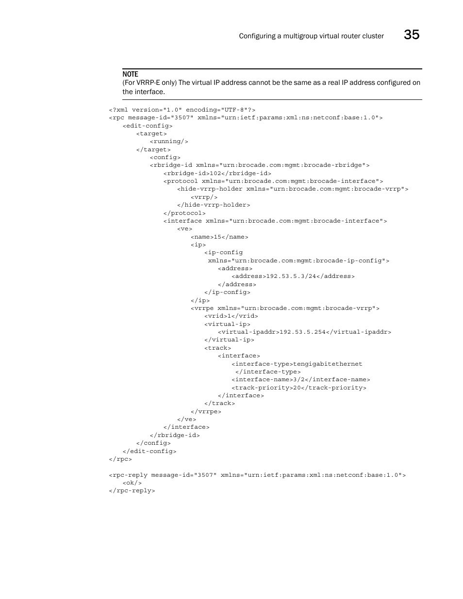 Brocade Network OS NETCONF Operations Guide v4.1.1 User Manual | Page 581 / 622