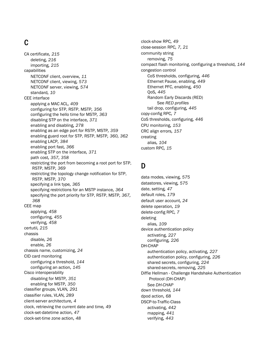 Brocade Network OS NETCONF Operations Guide v4.1.1 User Manual | Page 610 / 622