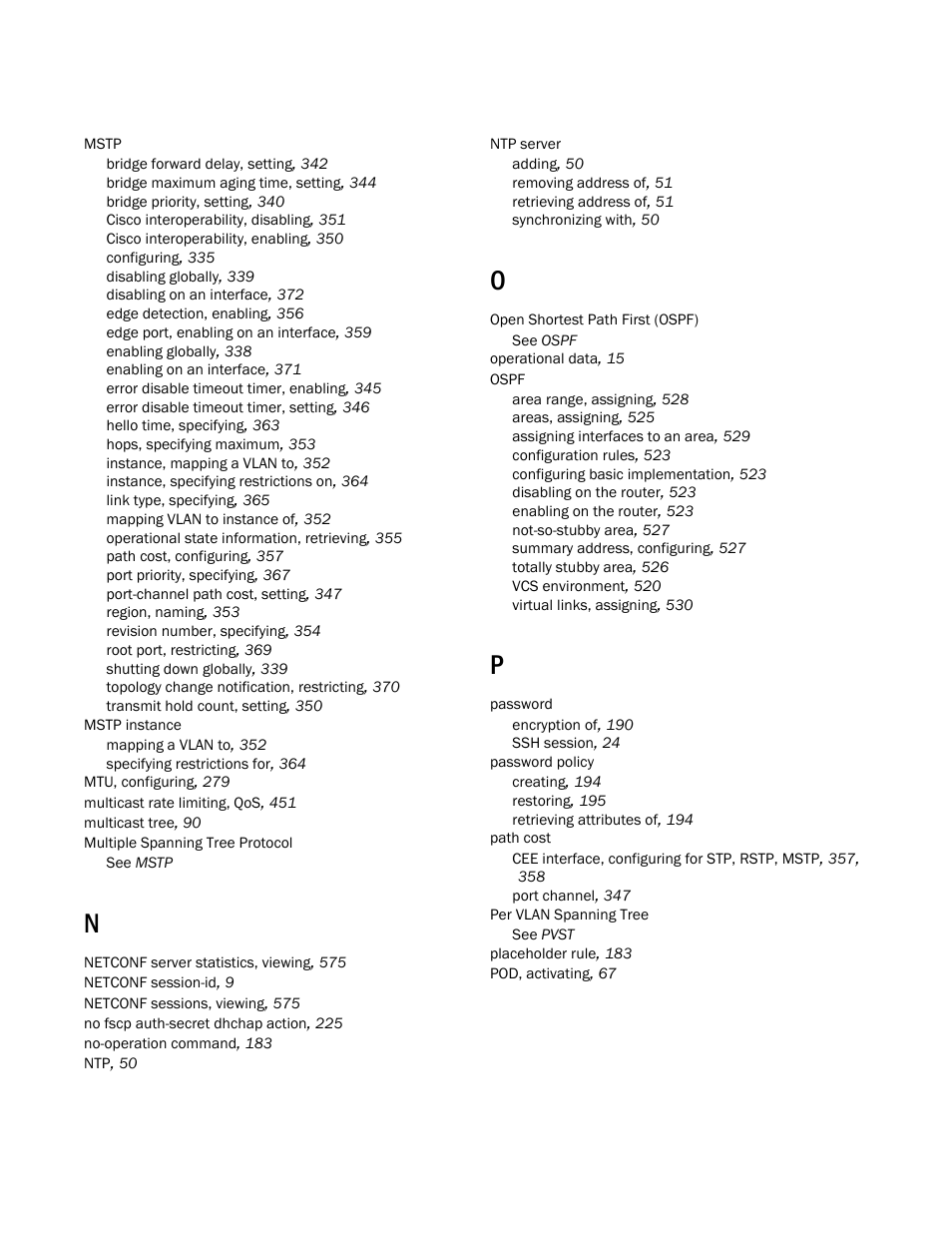 Brocade Network OS NETCONF Operations Guide v4.1.1 User Manual | Page 614 / 622