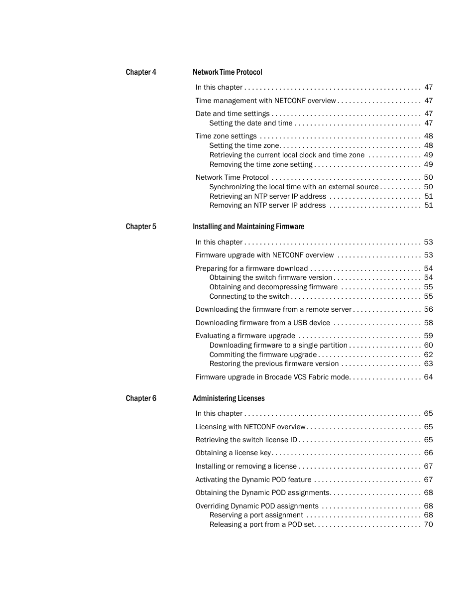 Brocade Network OS NETCONF Operations Guide v4.1.1 User Manual | Page 7 / 622