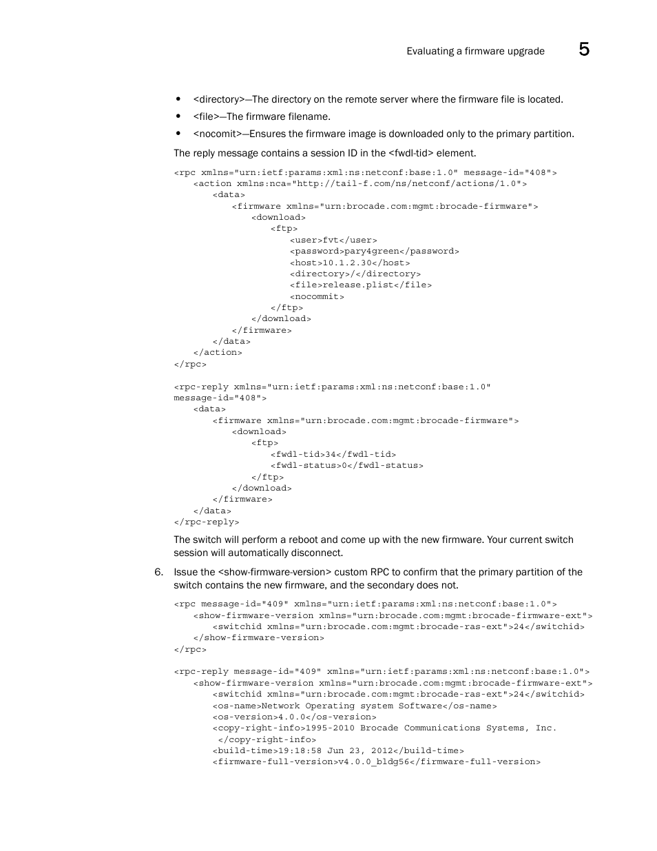 Brocade Network OS NETCONF Operations Guide v4.1.1 User Manual | Page 93 / 622