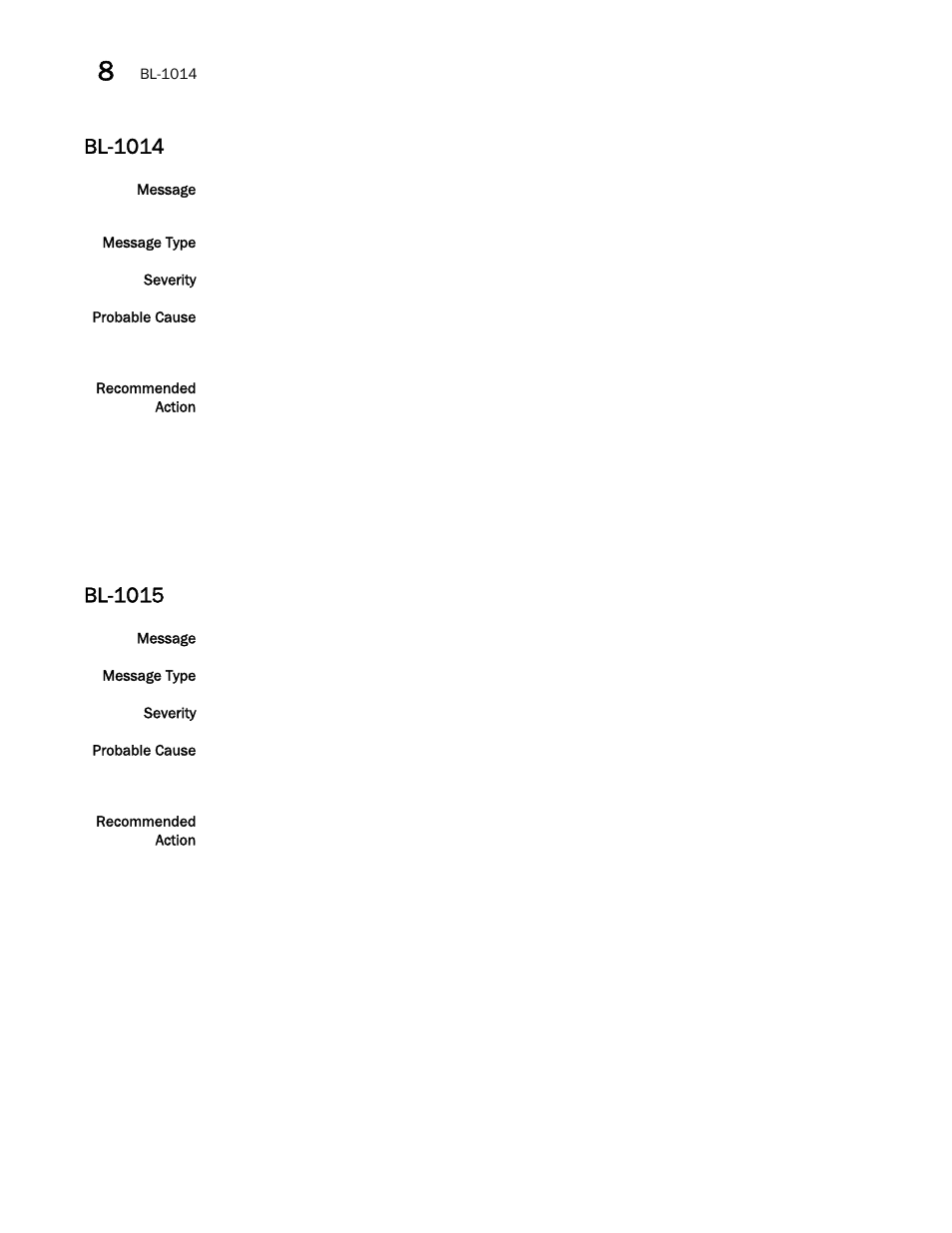 Bl-1014, Bl-1015 | Brocade Network OS Message Reference v4.1.1 User Manual | Page 122 / 478